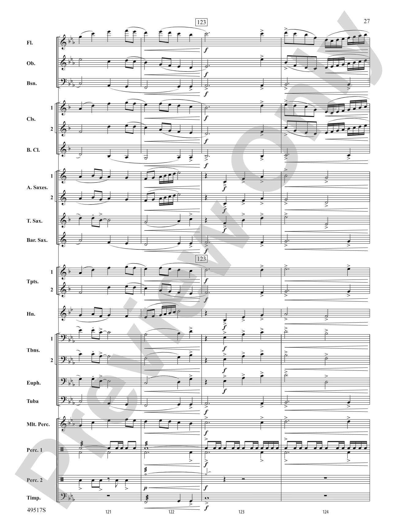 Starfall: Concert Band Conductor Score & Parts
