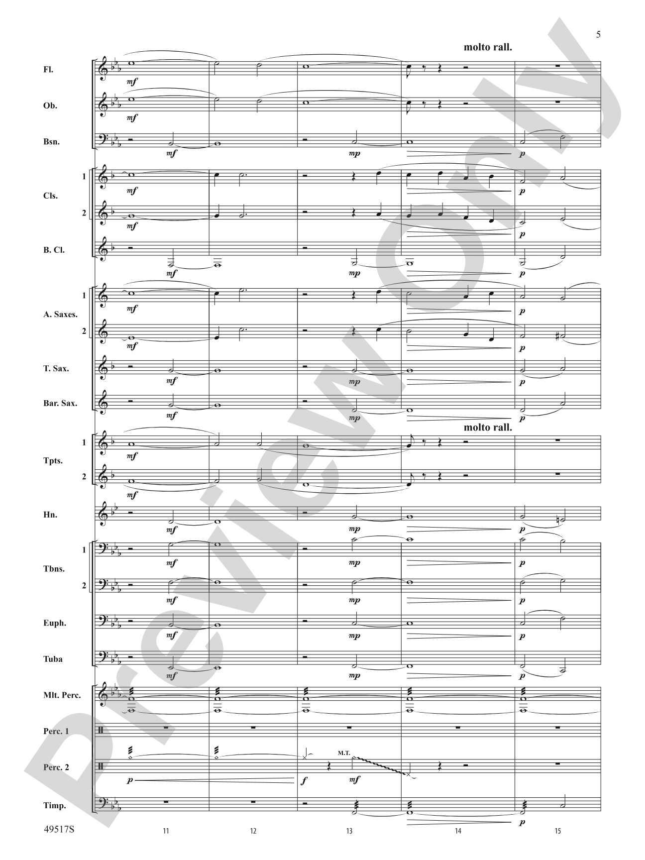 Starfall: Concert Band Conductor Score & Parts