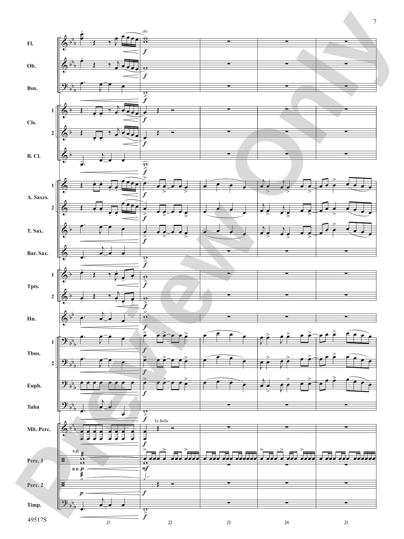Starfall: Concert Band Conductor Score & Parts