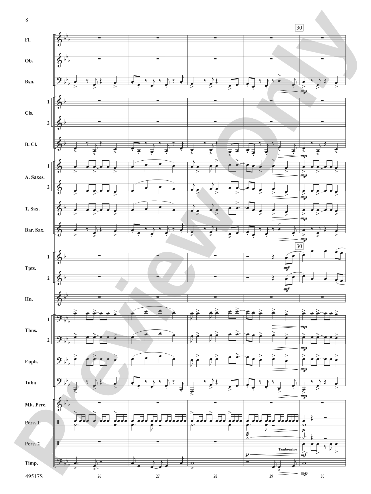 Starfall: Concert Band Conductor Score & Parts