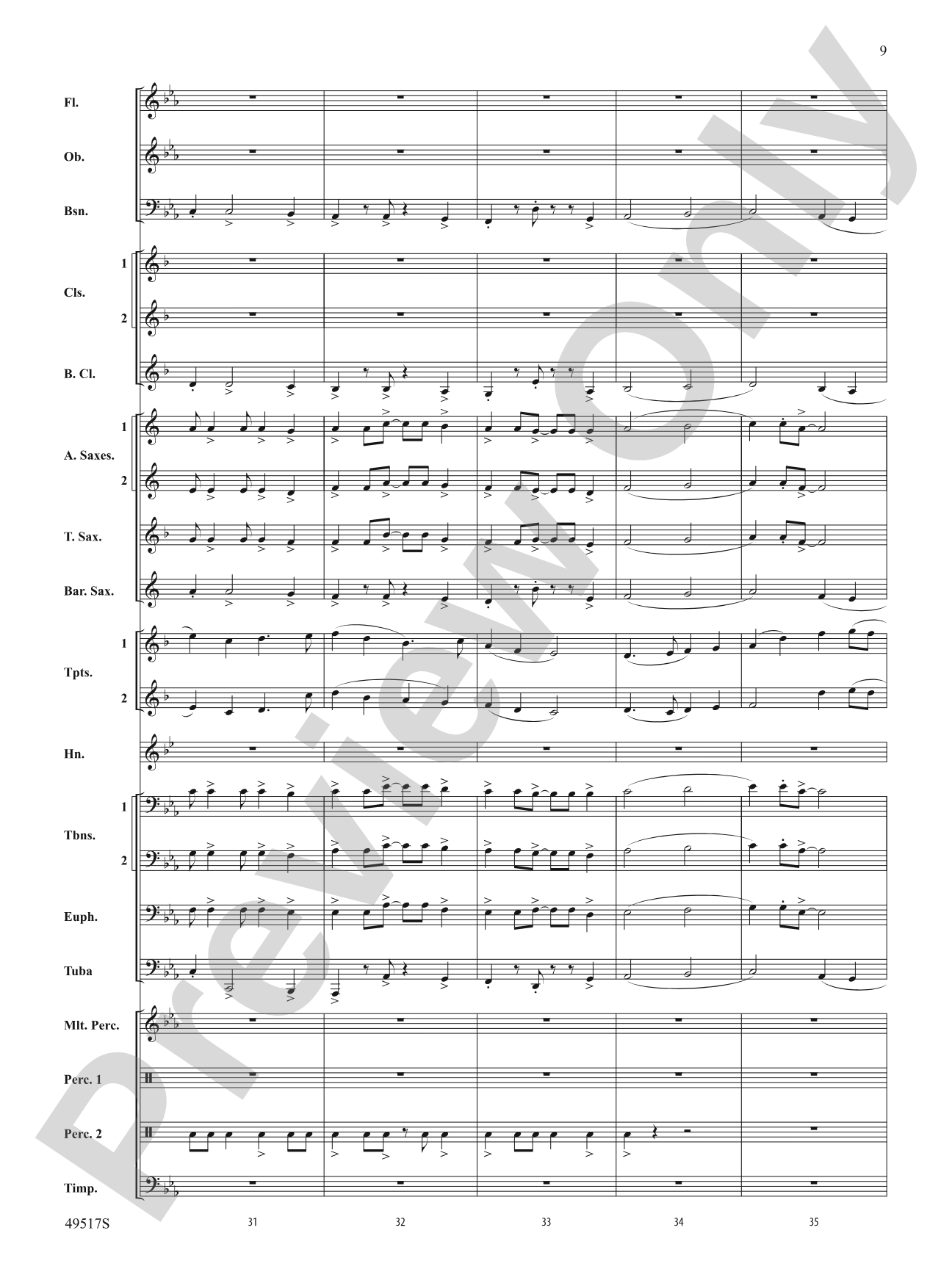 Starfall: Concert Band Conductor Score & Parts