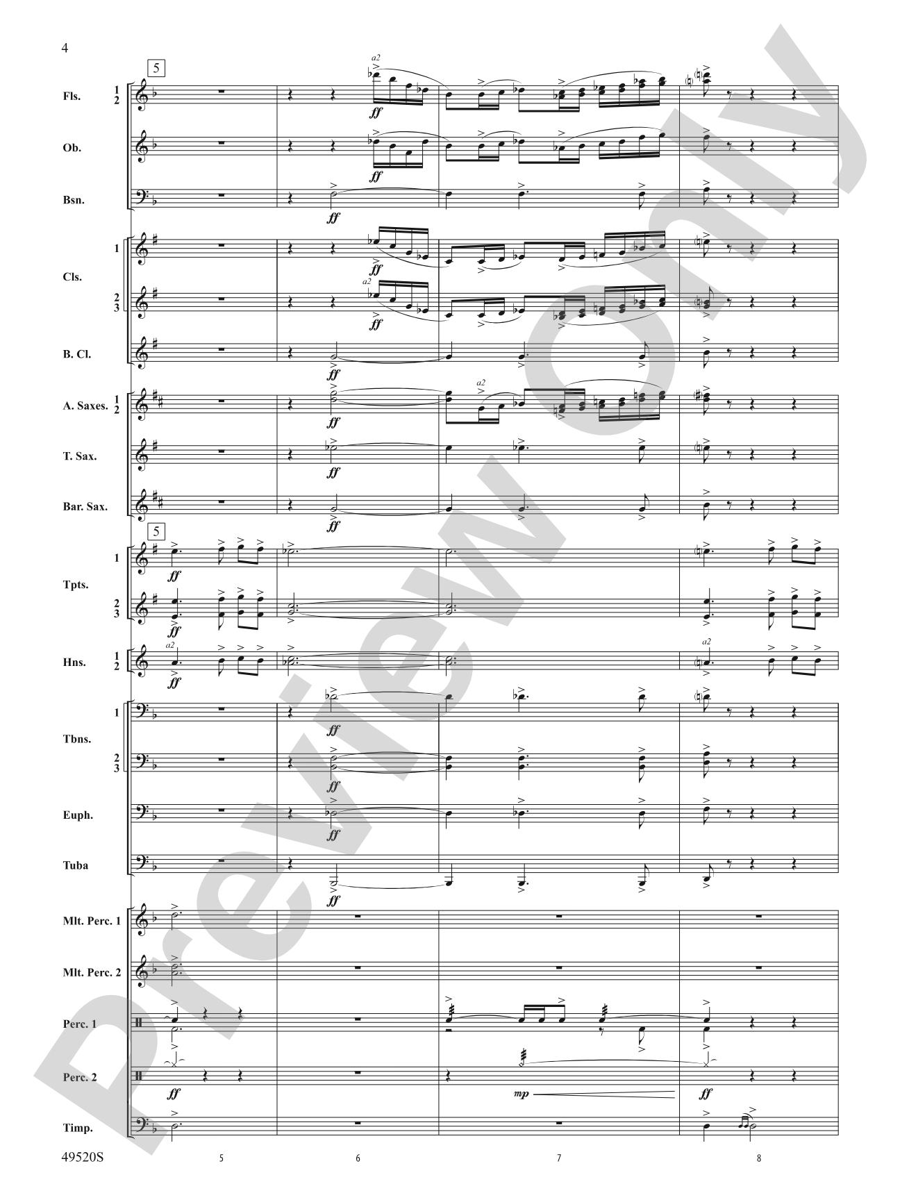 My Victory Won: Concert Band Conductor Score & Parts