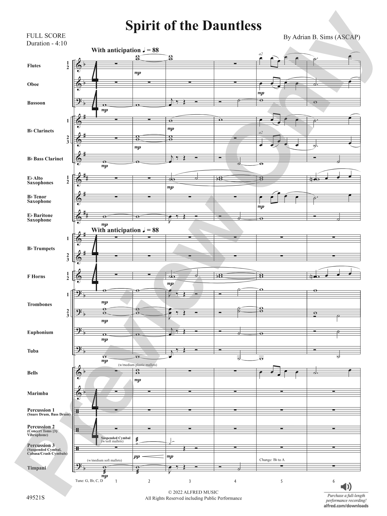 Spirit of the Dauntless: Concert Band Conductor Score & Parts
