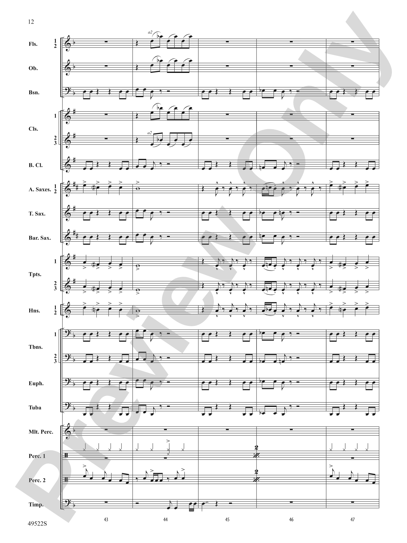 Ambush: Concert Band Conductor Score & Parts