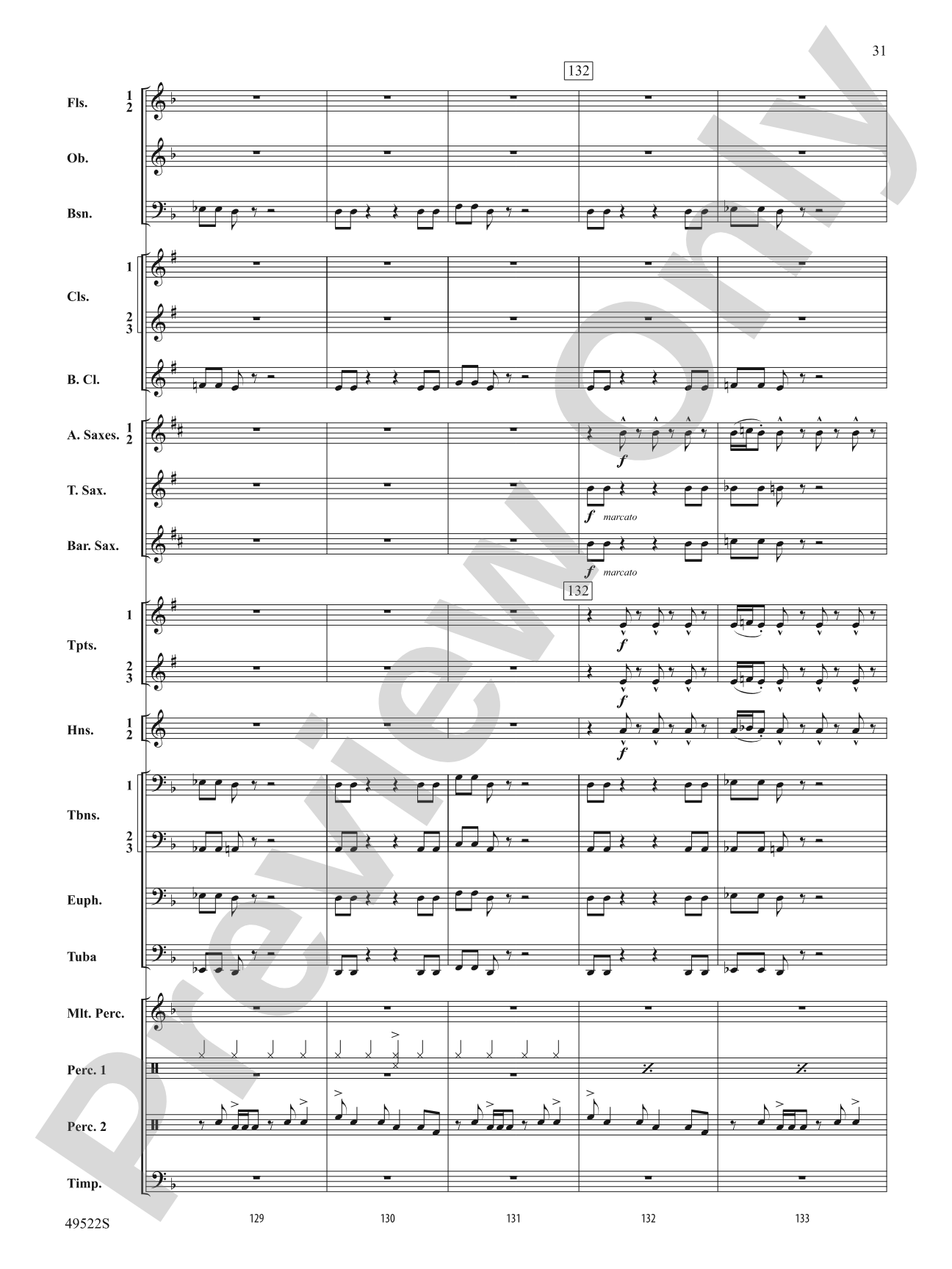 Ambush: Concert Band Conductor Score & Parts