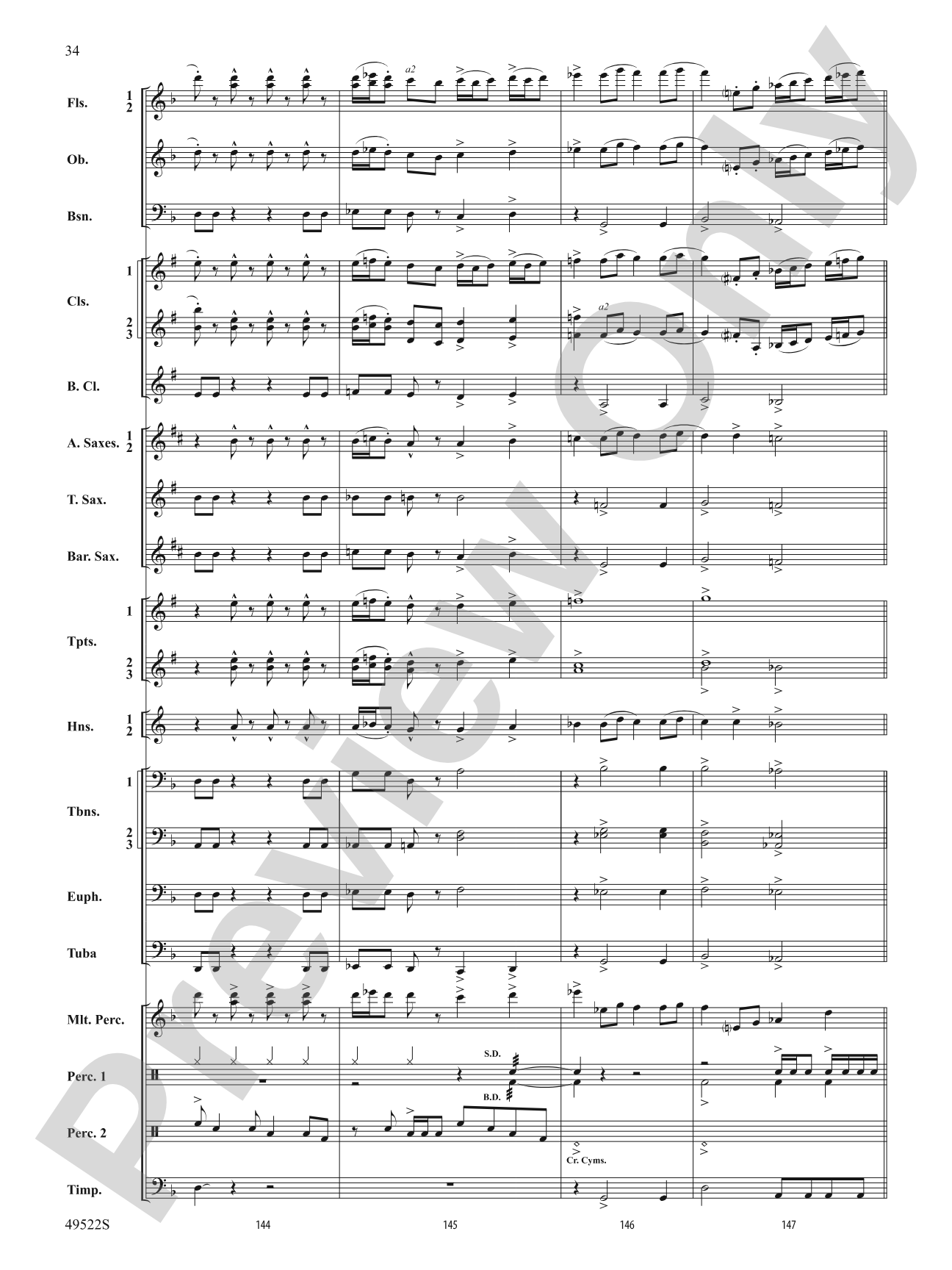 Ambush: Concert Band Conductor Score & Parts