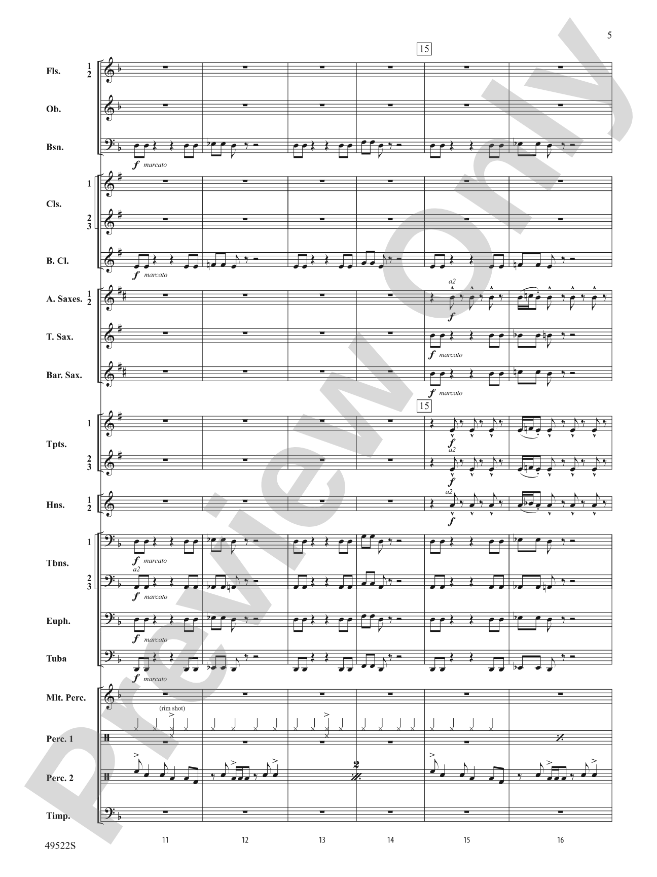 Ambush: Concert Band Conductor Score & Parts
