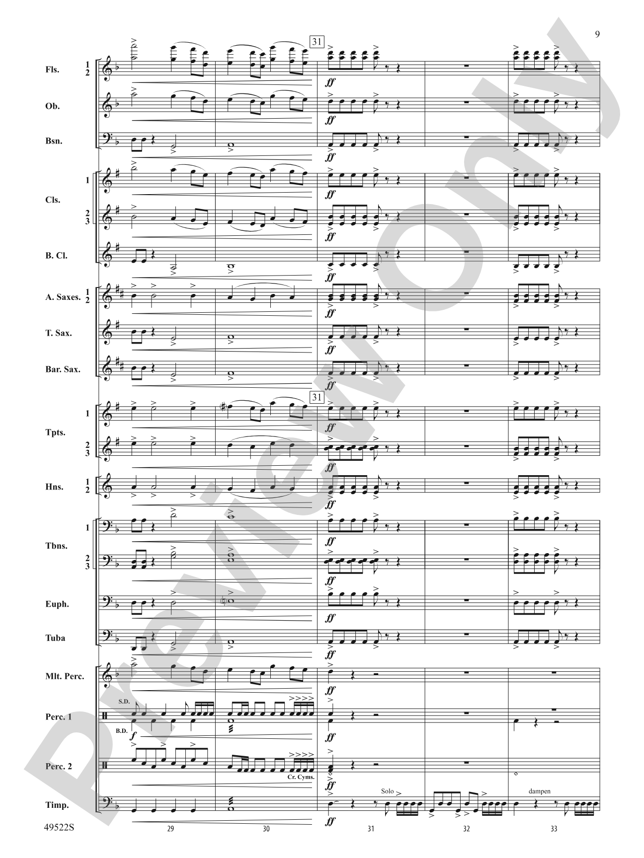 Ambush: Concert Band Conductor Score & Parts