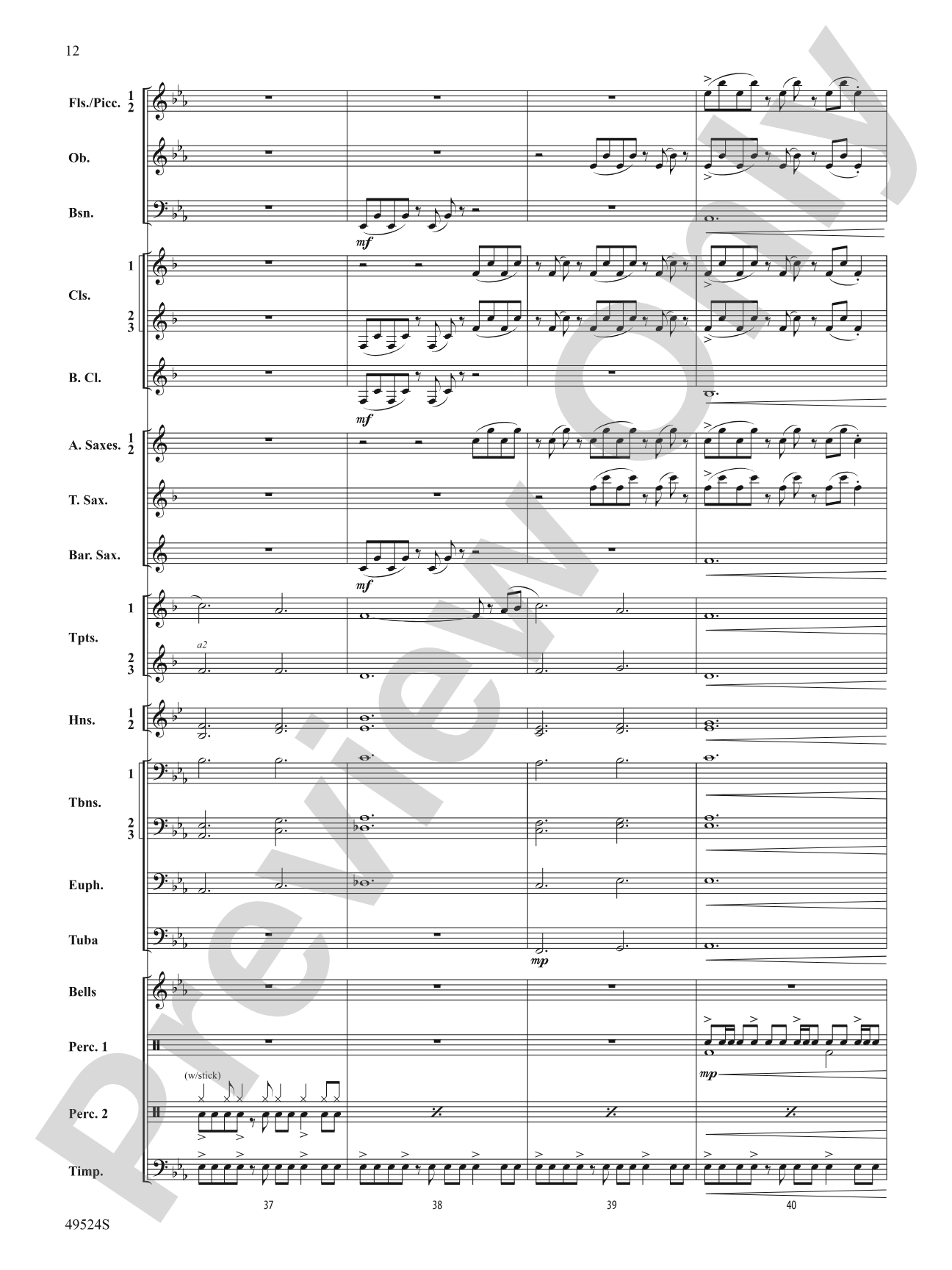 Otter Point Holiday: Concert Band Conductor Score & Parts