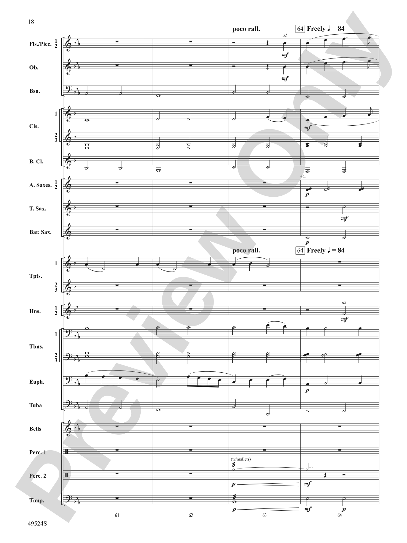 Otter Point Holiday: Concert Band Conductor Score & Parts