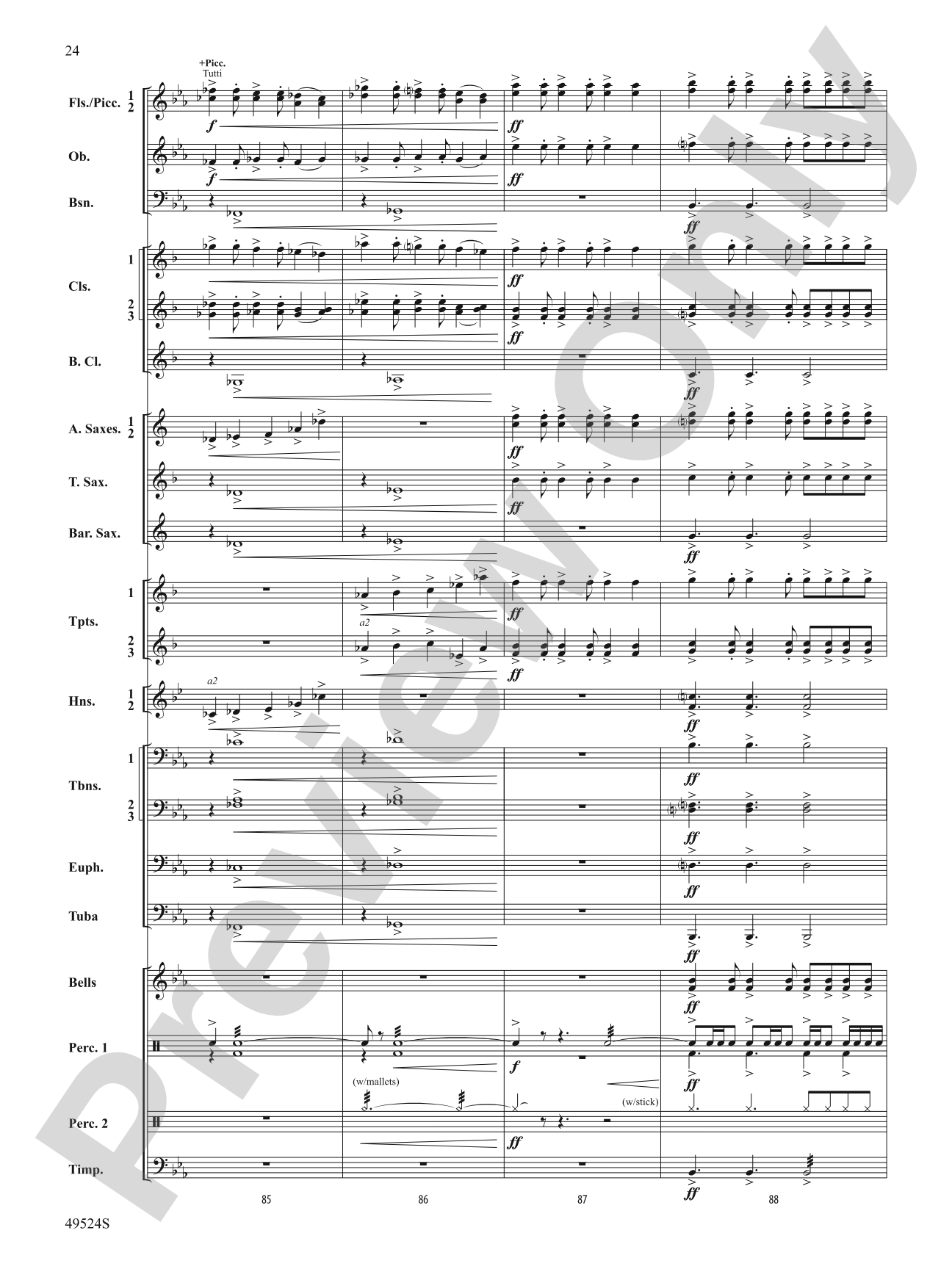 Otter Point Holiday: Concert Band Conductor Score & Parts