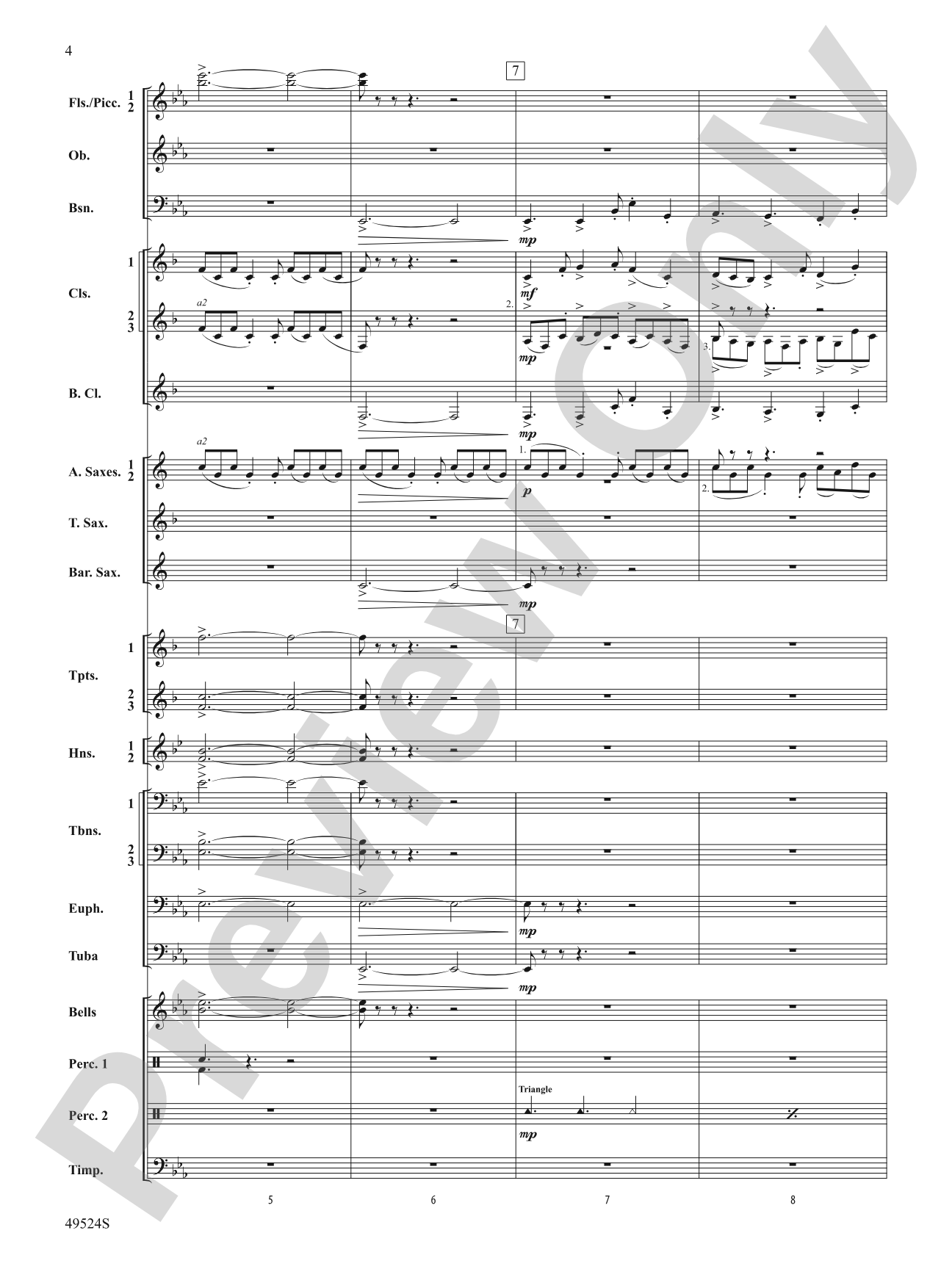 Otter Point Holiday: Concert Band Conductor Score & Parts