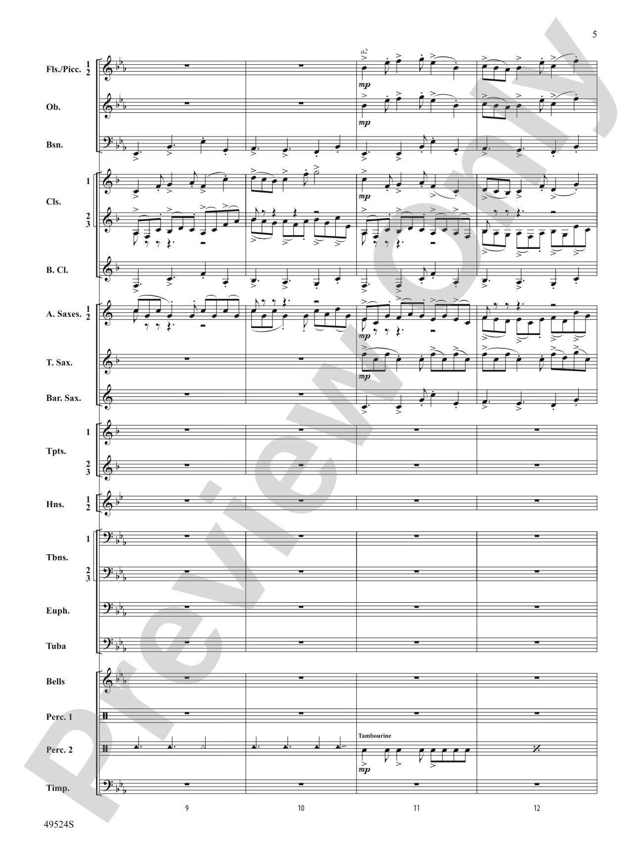 Otter Point Holiday: Concert Band Conductor Score & Parts