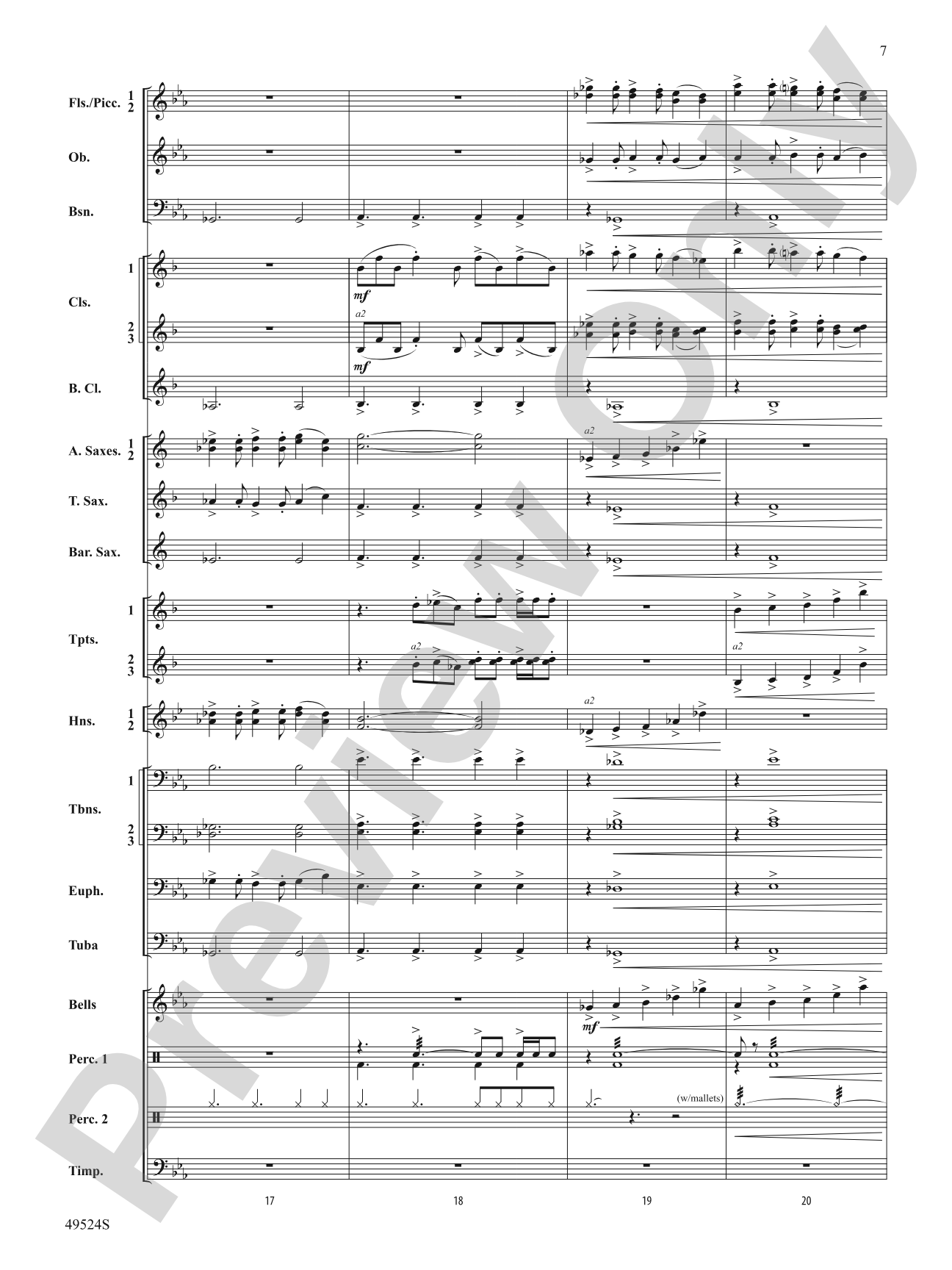 Otter Point Holiday: Concert Band Conductor Score & Parts