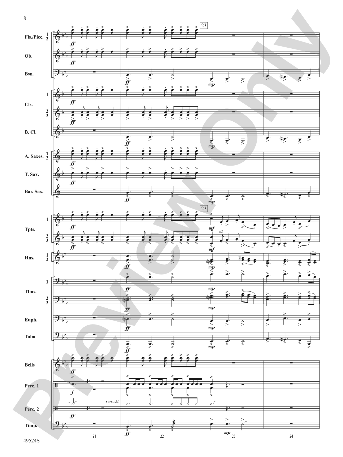 Otter Point Holiday: Concert Band Conductor Score & Parts