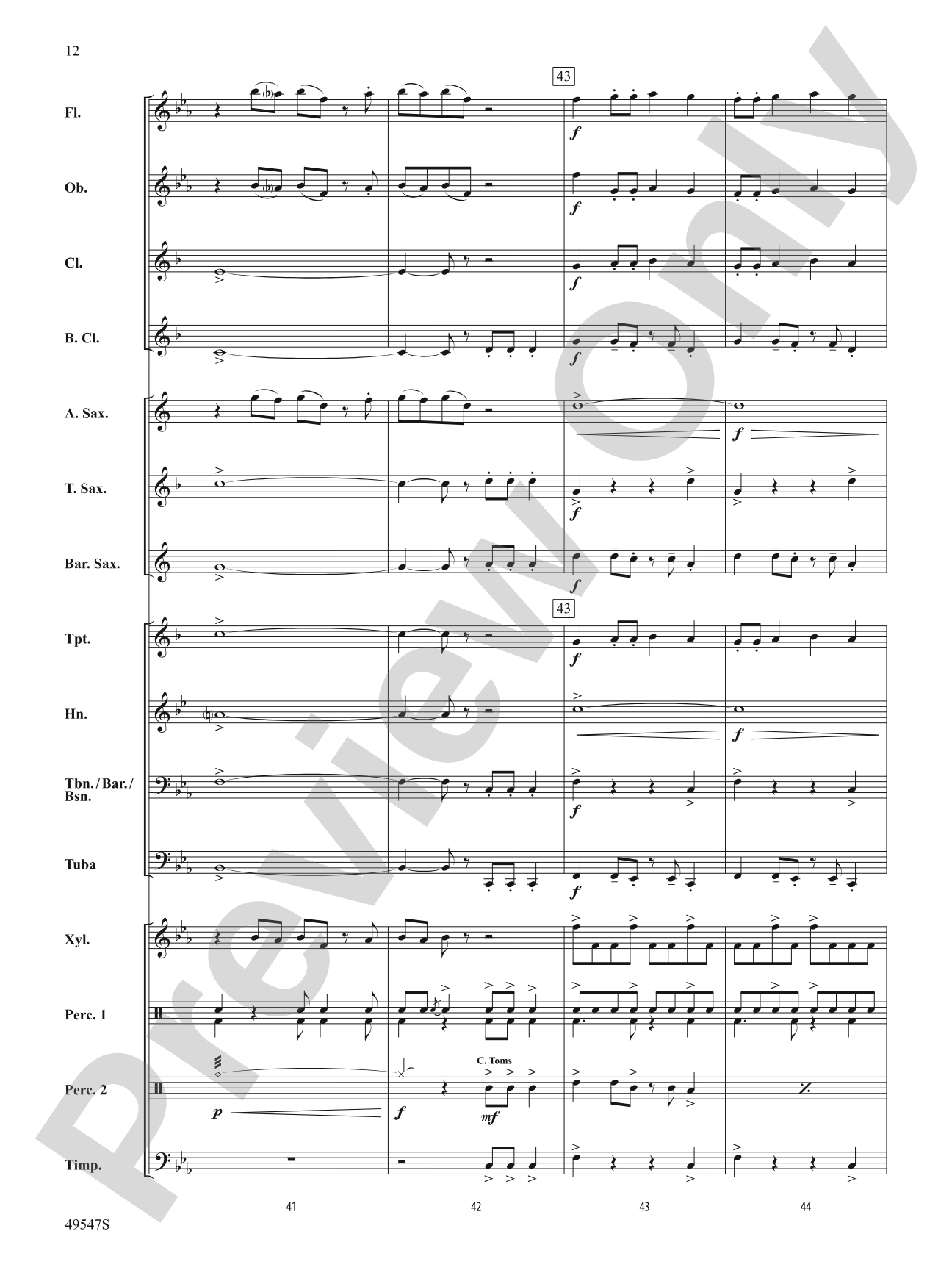 Violento: Concert Band Conductor Score & Parts