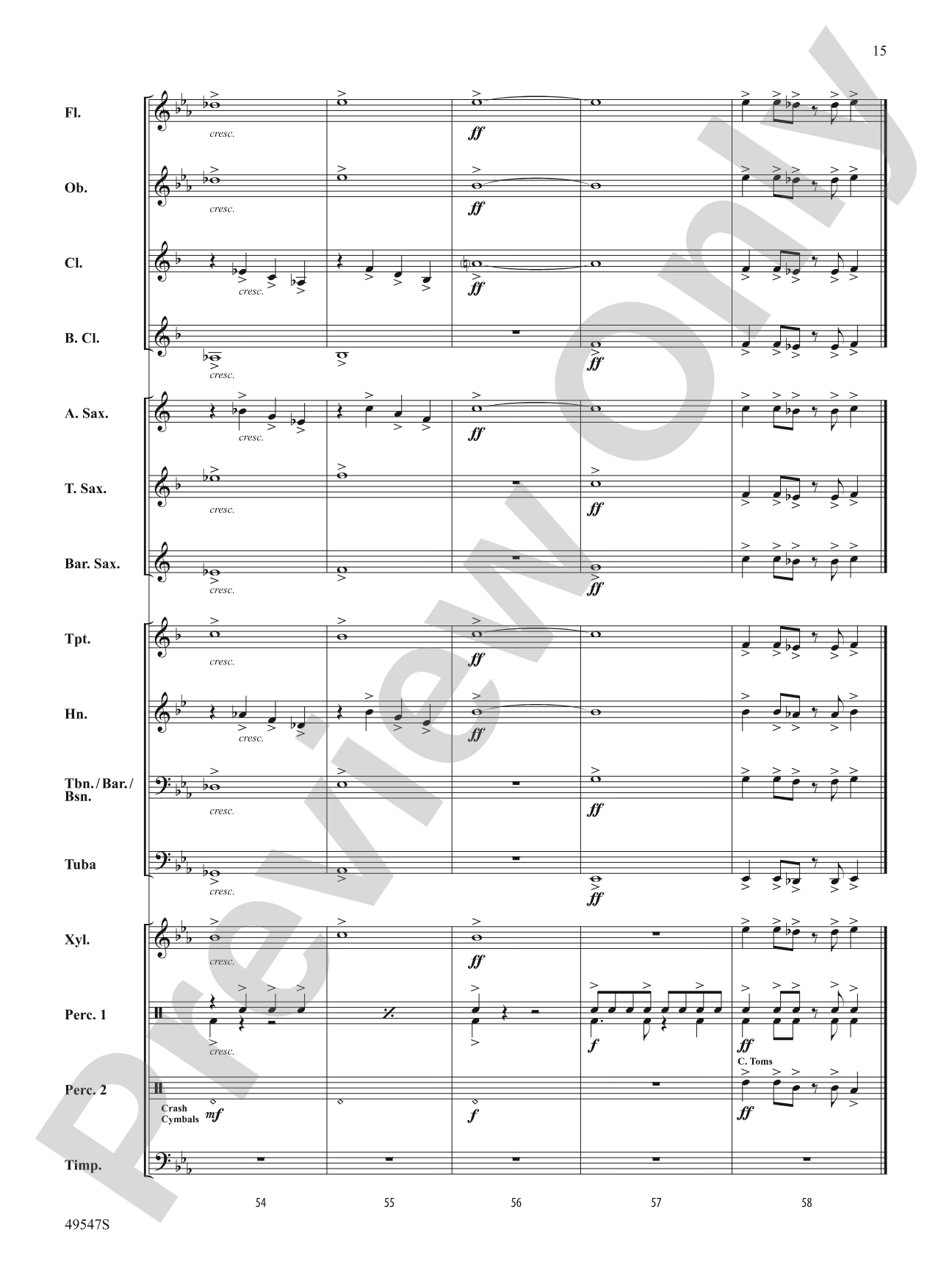 Violento: Concert Band Conductor Score & Parts