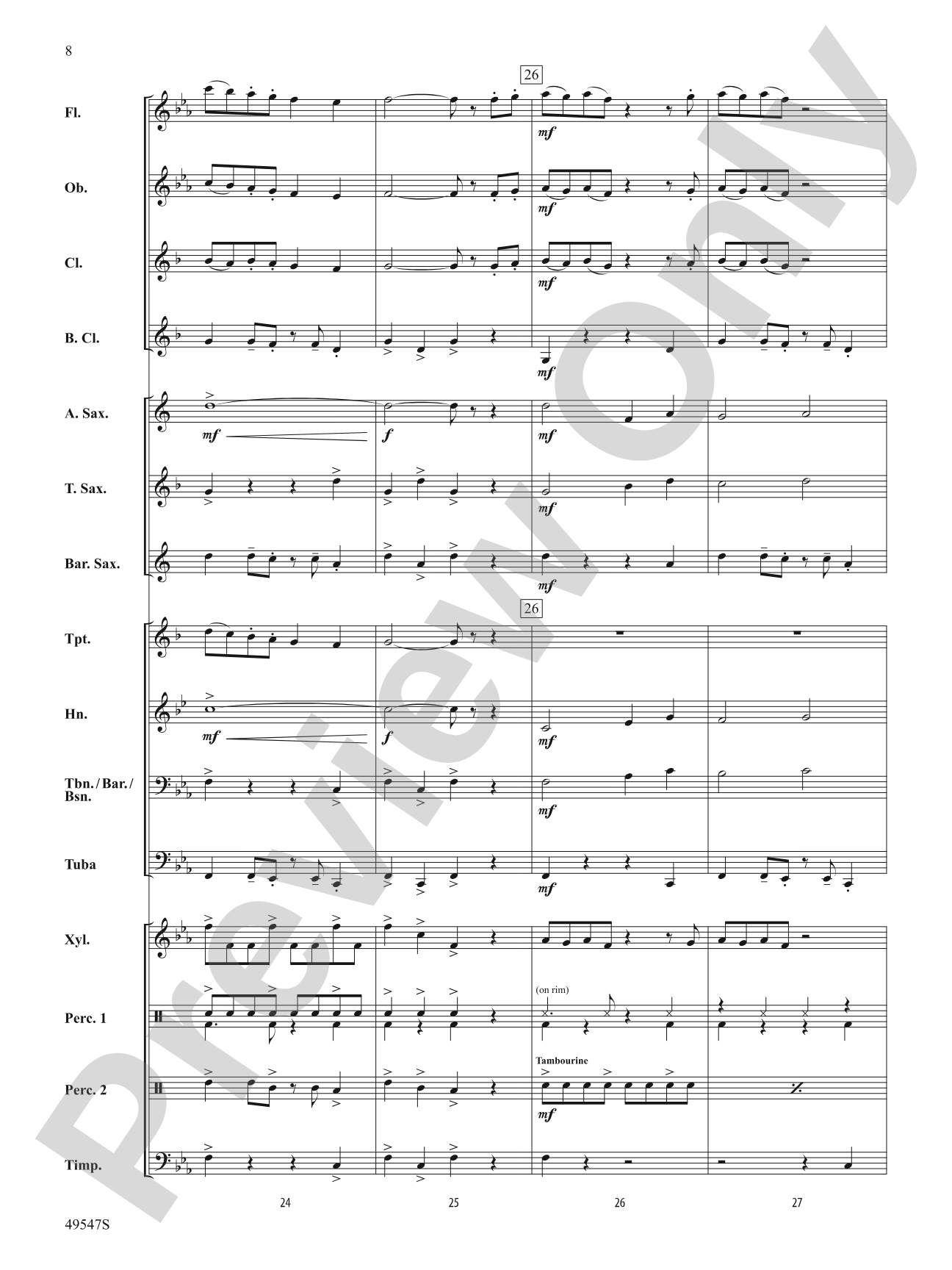 Violento: Concert Band Conductor Score & Parts