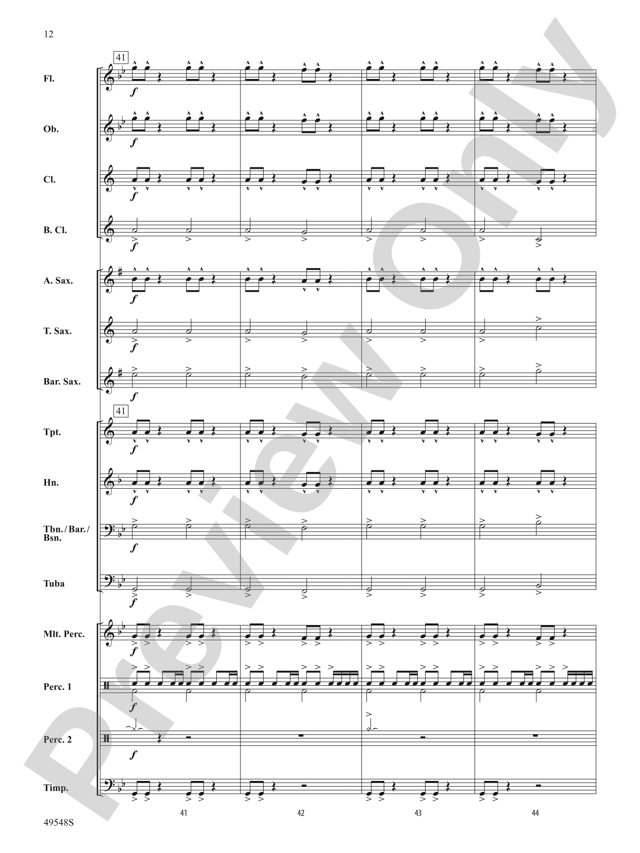 March of the Martians: Concert Band Conductor Score & Parts