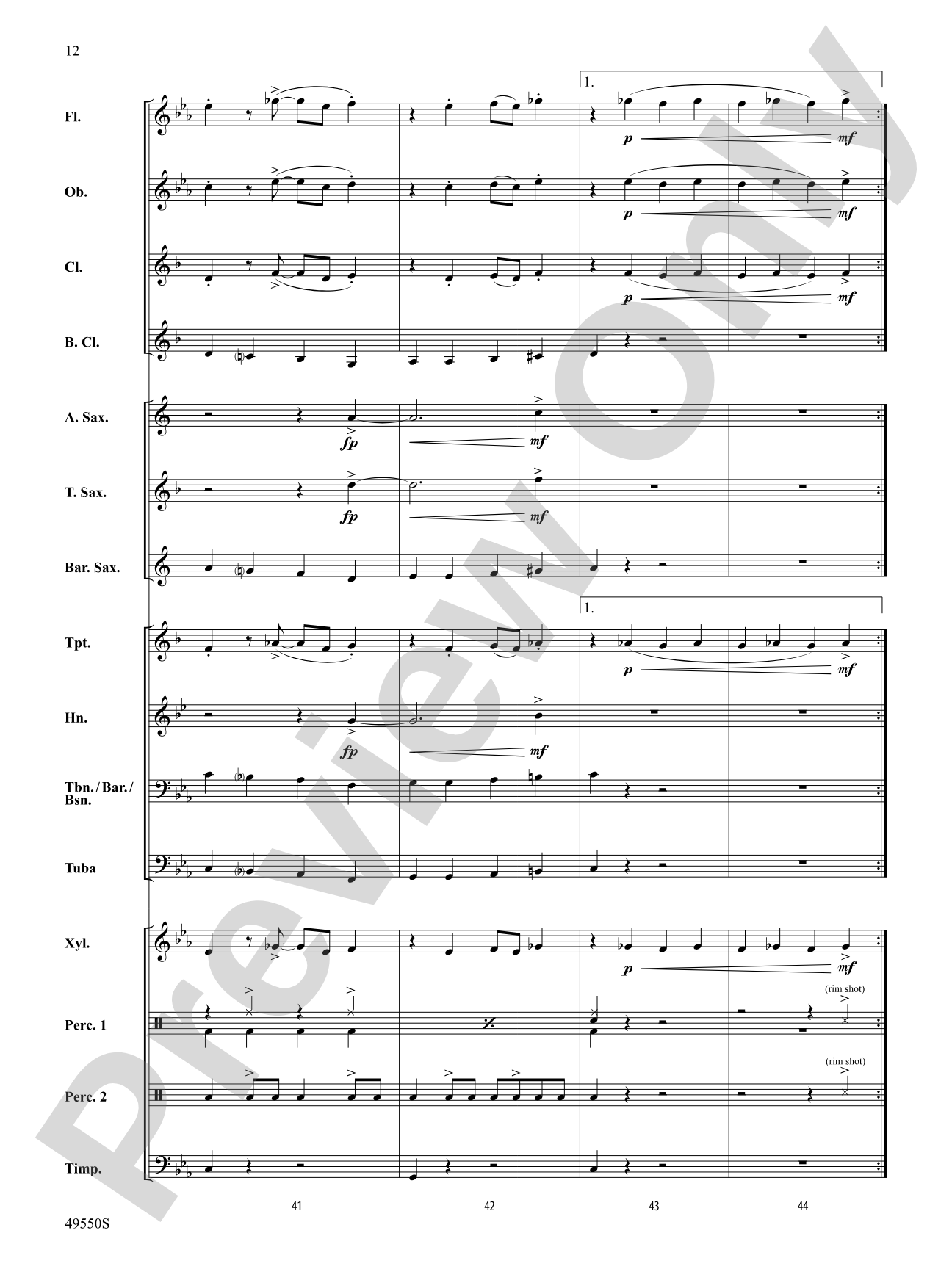 Cantina Band: Concert Band Conductor Score & Parts