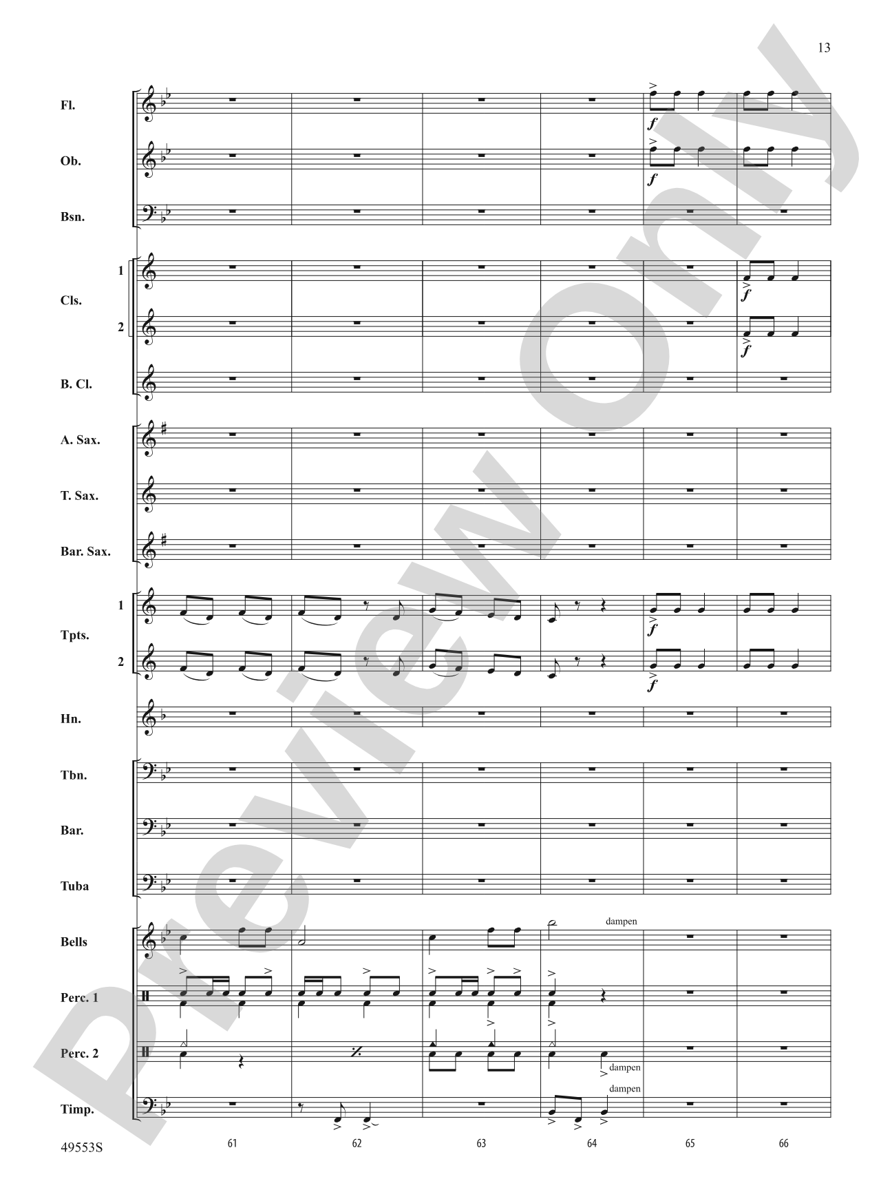Hanukkah Dances: Concert Band Conductor Score & Parts