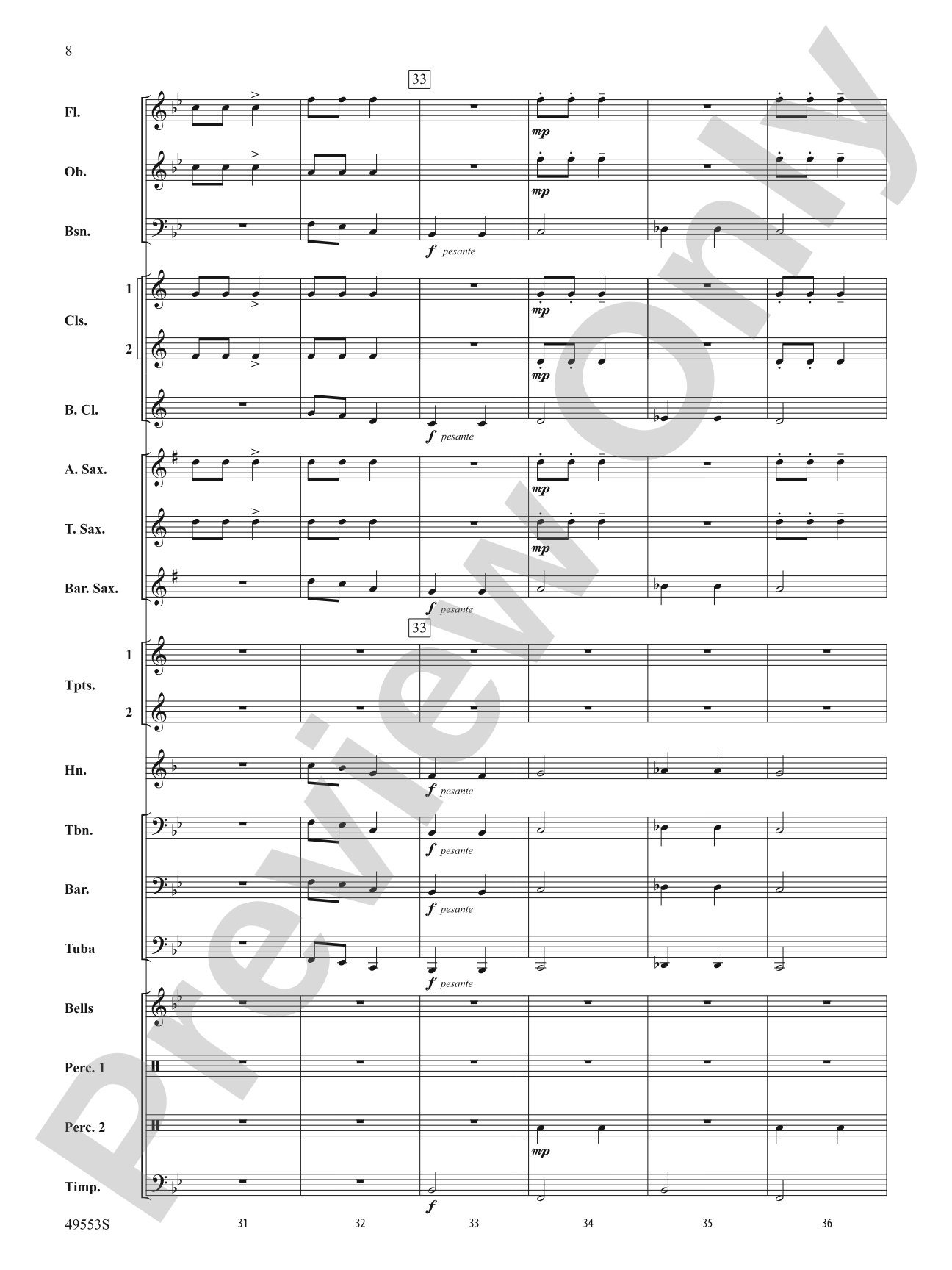 Hanukkah Dances: Concert Band Conductor Score & Parts