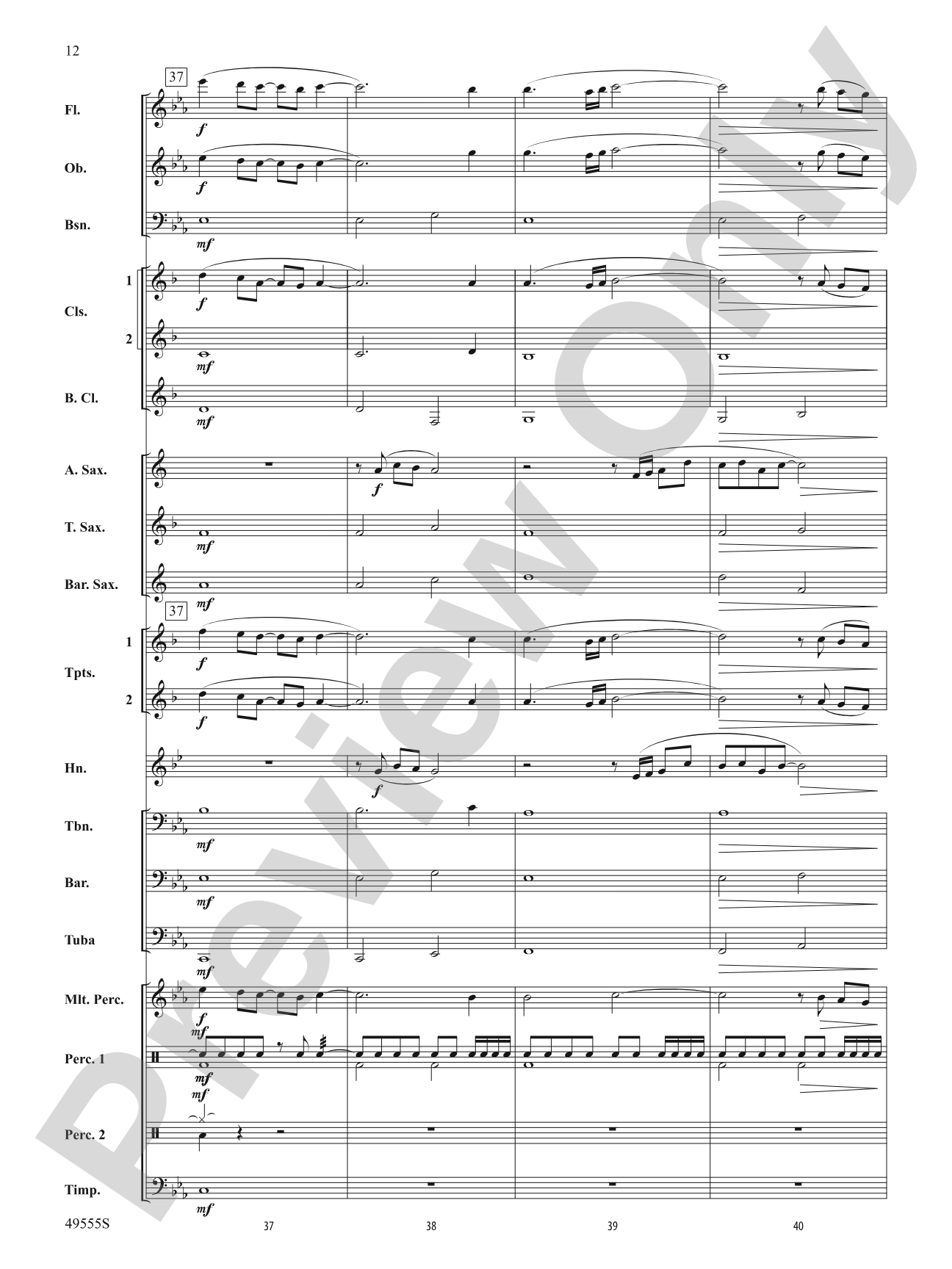 Forever Grateful: Concert Band Conductor Score & Parts