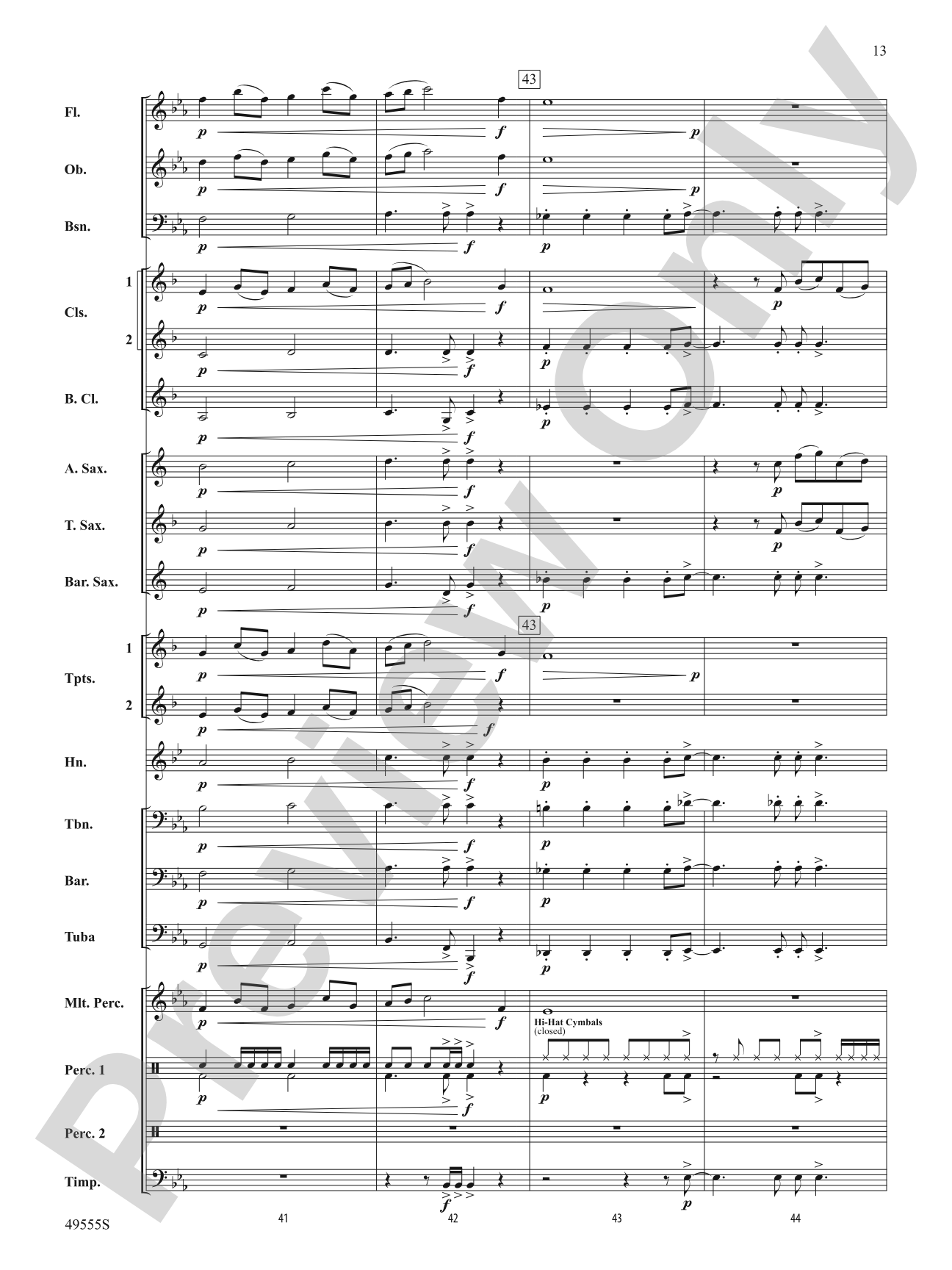 Forever Grateful: Concert Band Conductor Score & Parts