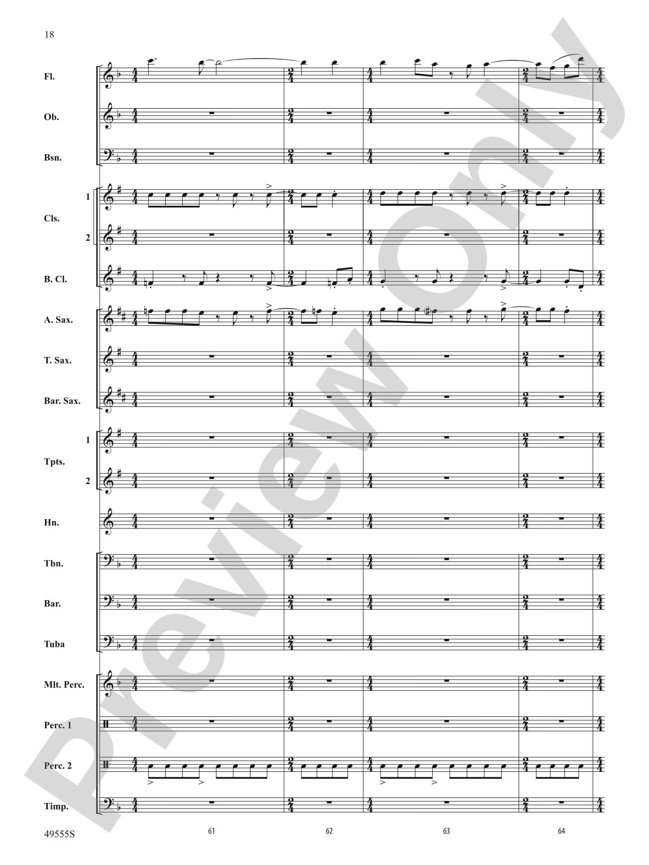 Forever Grateful: Concert Band Conductor Score & Parts