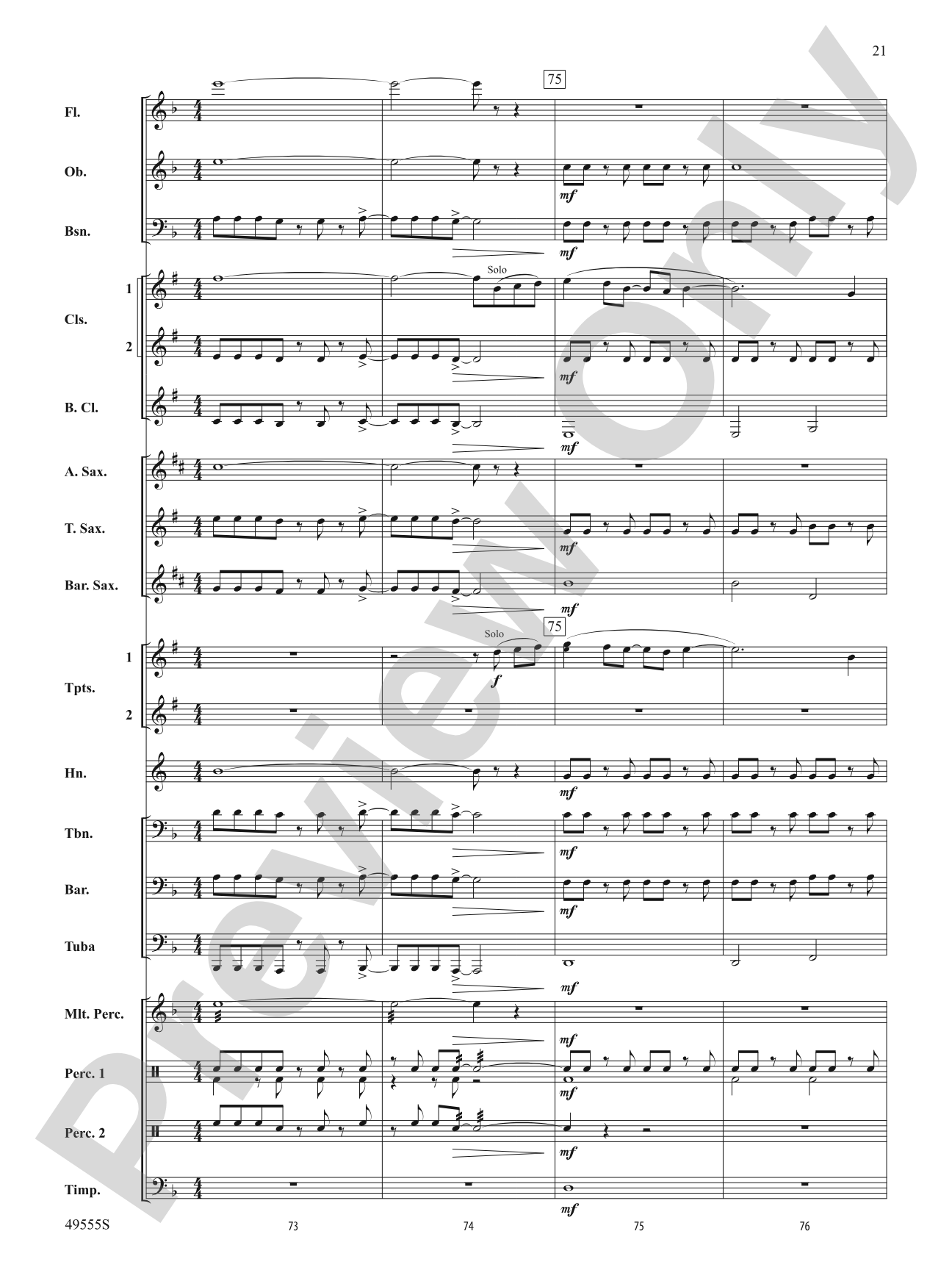 Forever Grateful: Concert Band Conductor Score & Parts