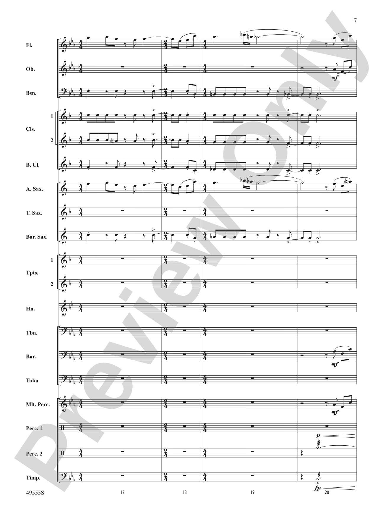 Forever Grateful: Concert Band Conductor Score & Parts