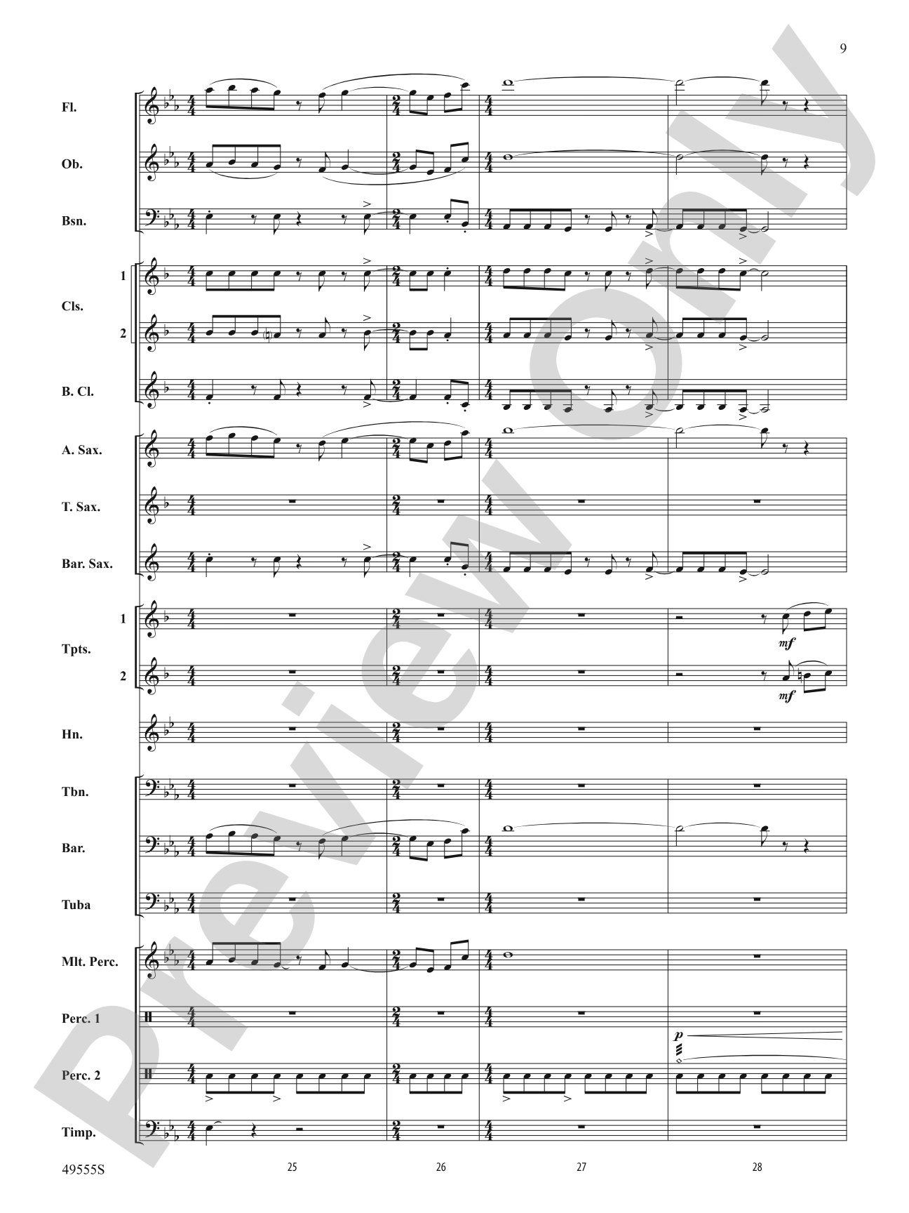 Forever Grateful: Concert Band Conductor Score & Parts