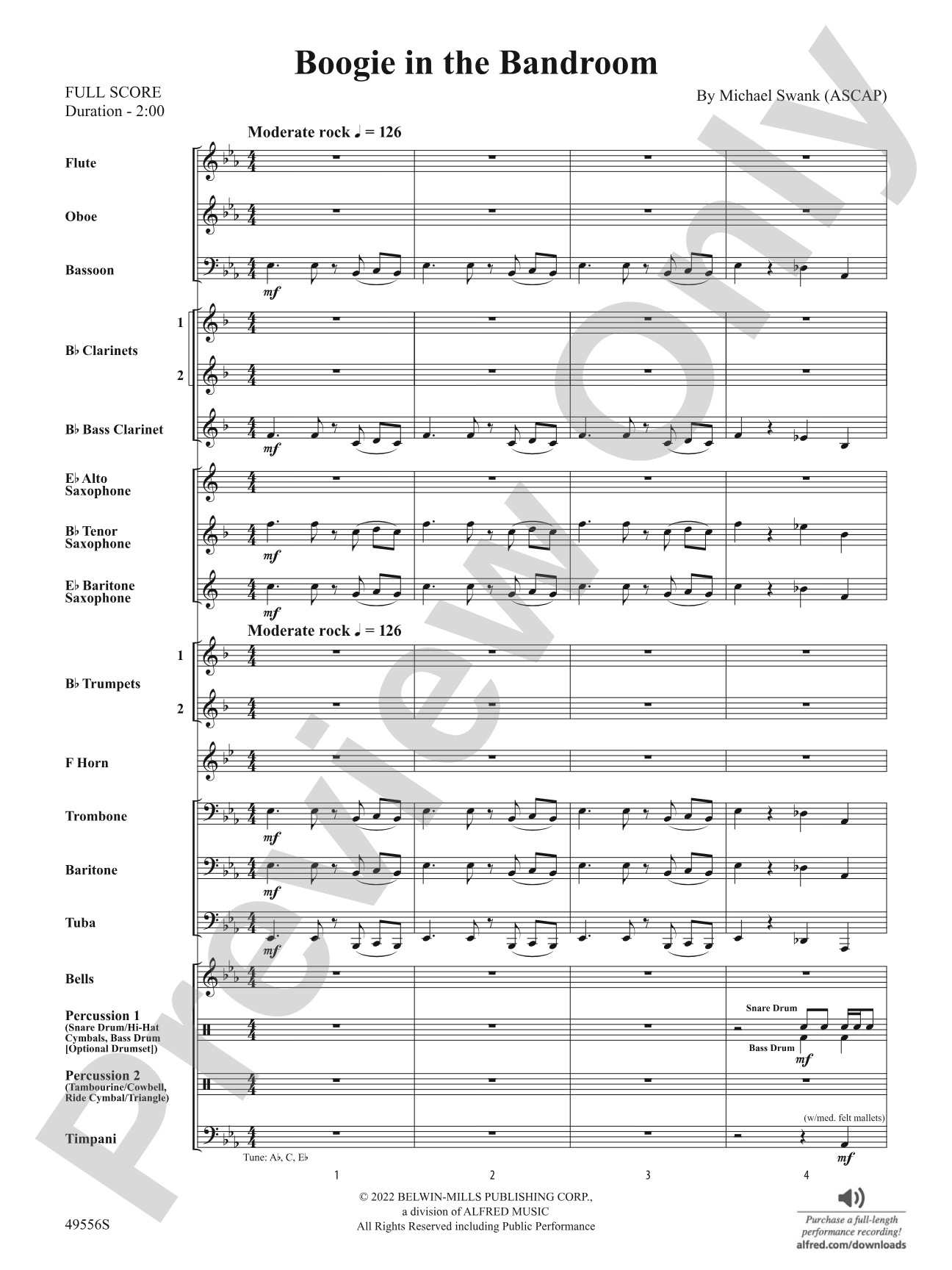 Boogie in the Bandroom: Concert Band Conductor Score & Parts