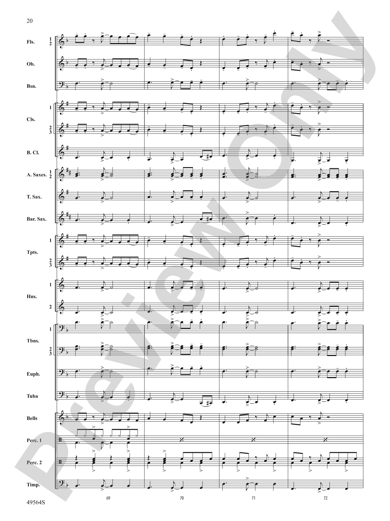 Jonas Brothers in Concert: Concert Band Conductor Score & Parts