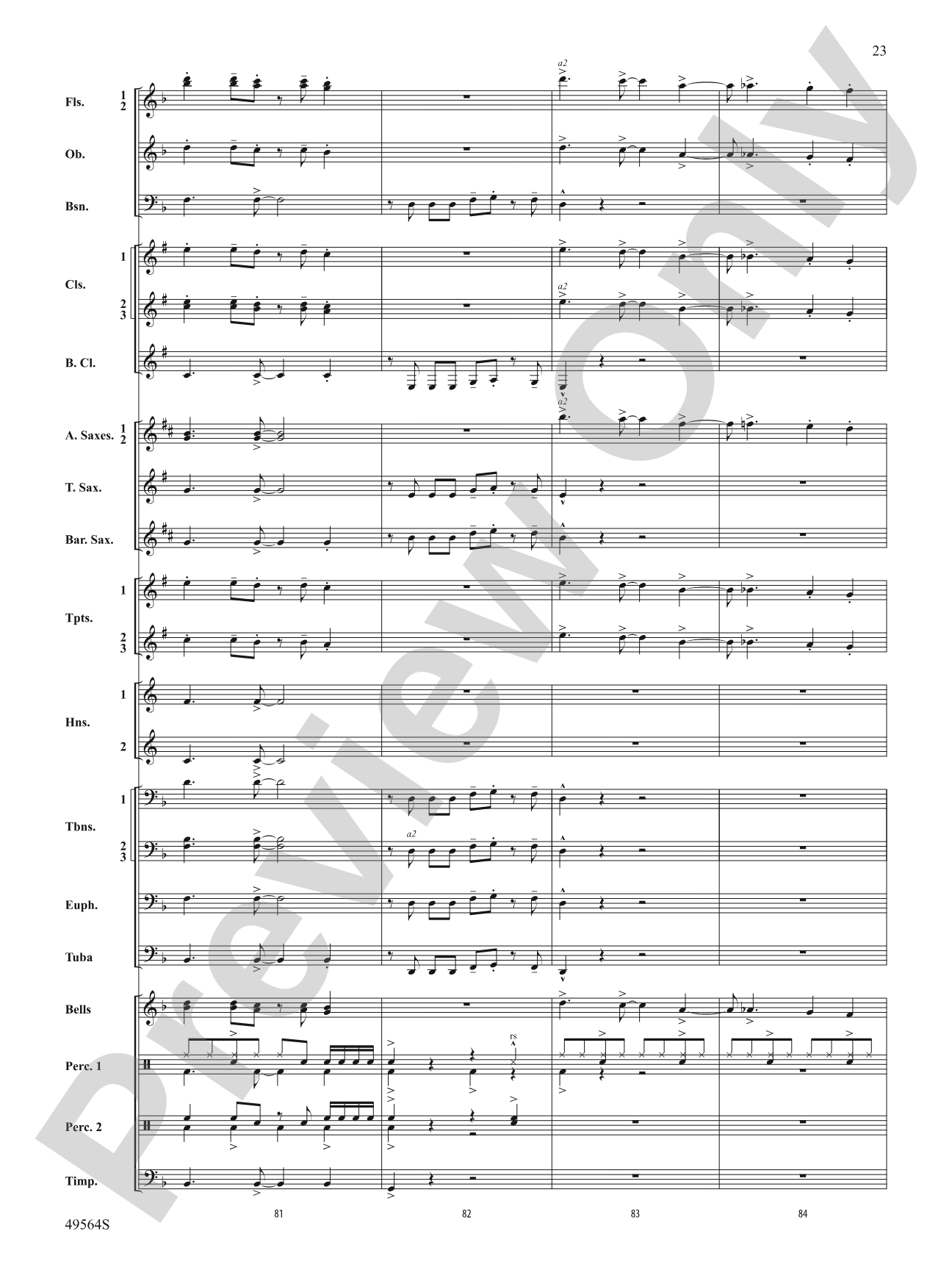 Jonas Brothers in Concert: Concert Band Conductor Score & Parts
