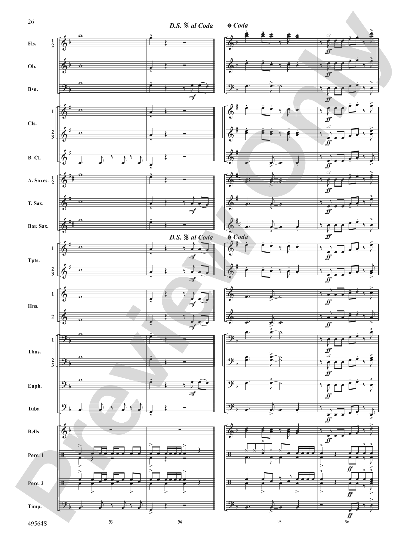 Jonas Brothers in Concert: Concert Band Conductor Score & Parts