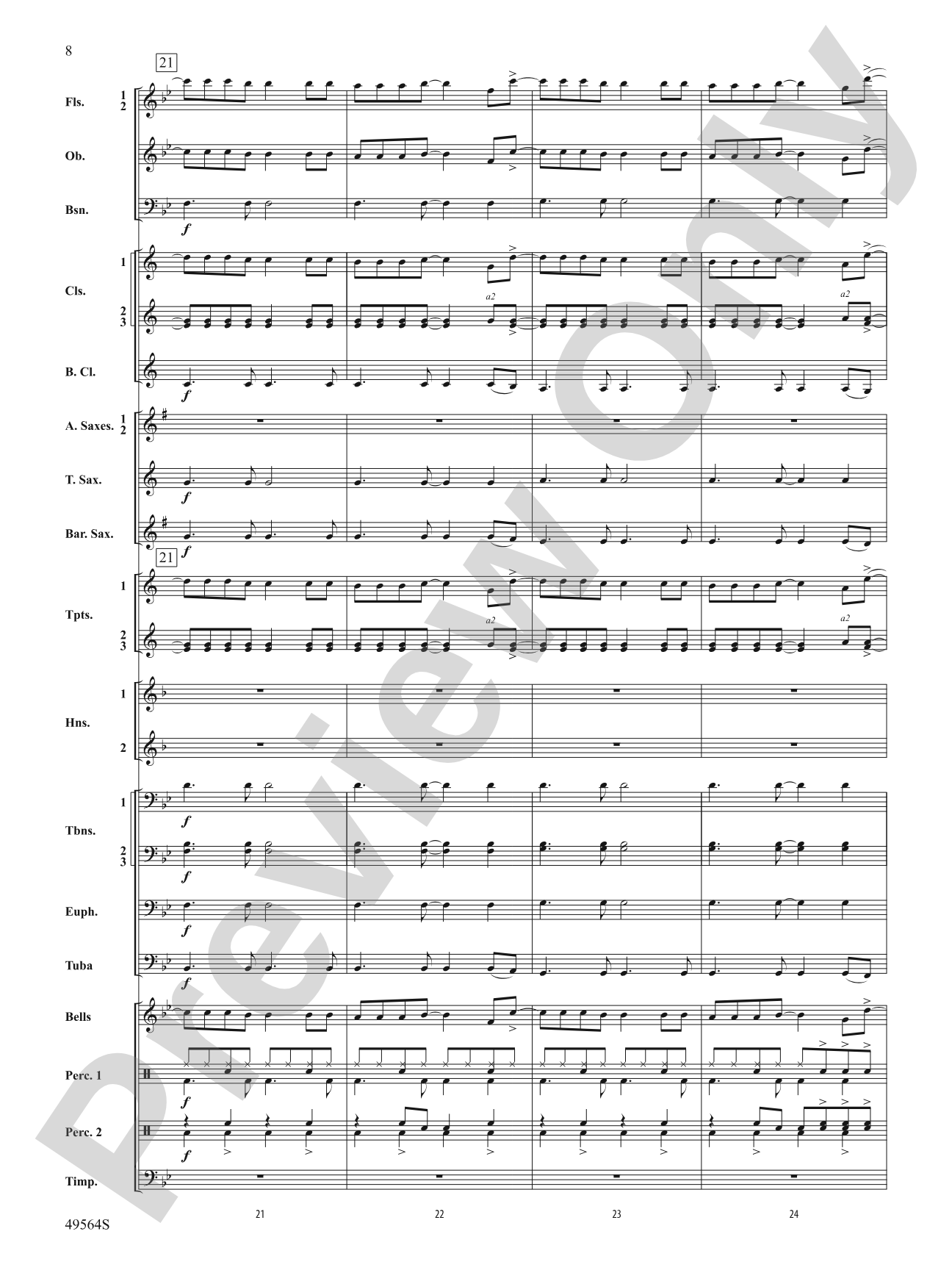 Jonas Brothers in Concert: Concert Band Conductor Score & Parts