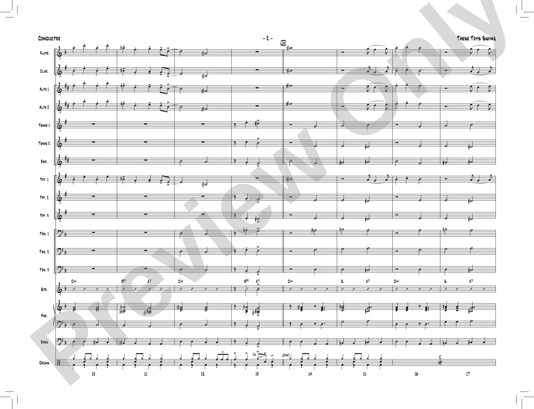 These Toys Swing: Jazz Ensemble Conductor Score & Parts
