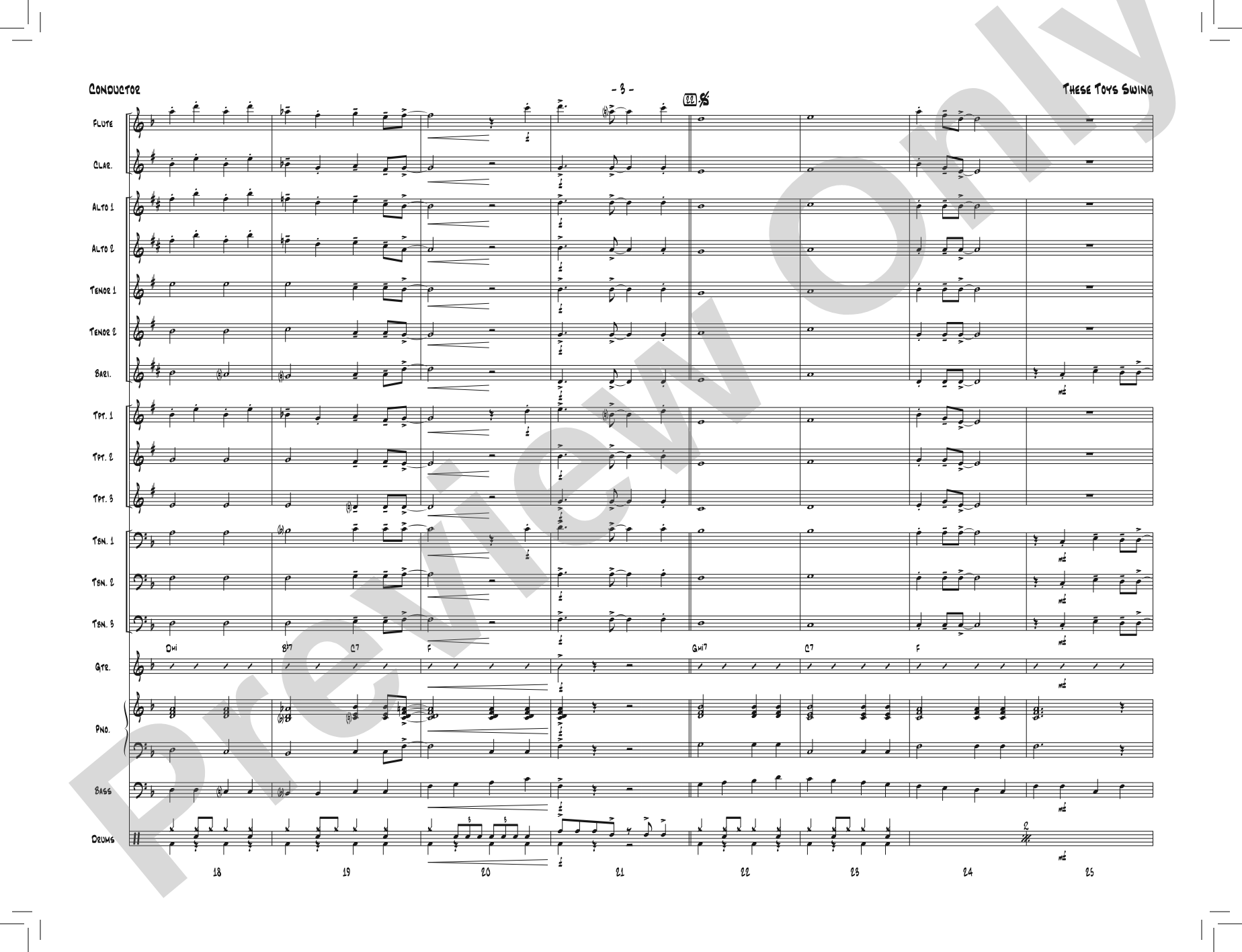 These Toys Swing: Jazz Ensemble Conductor Score & Parts