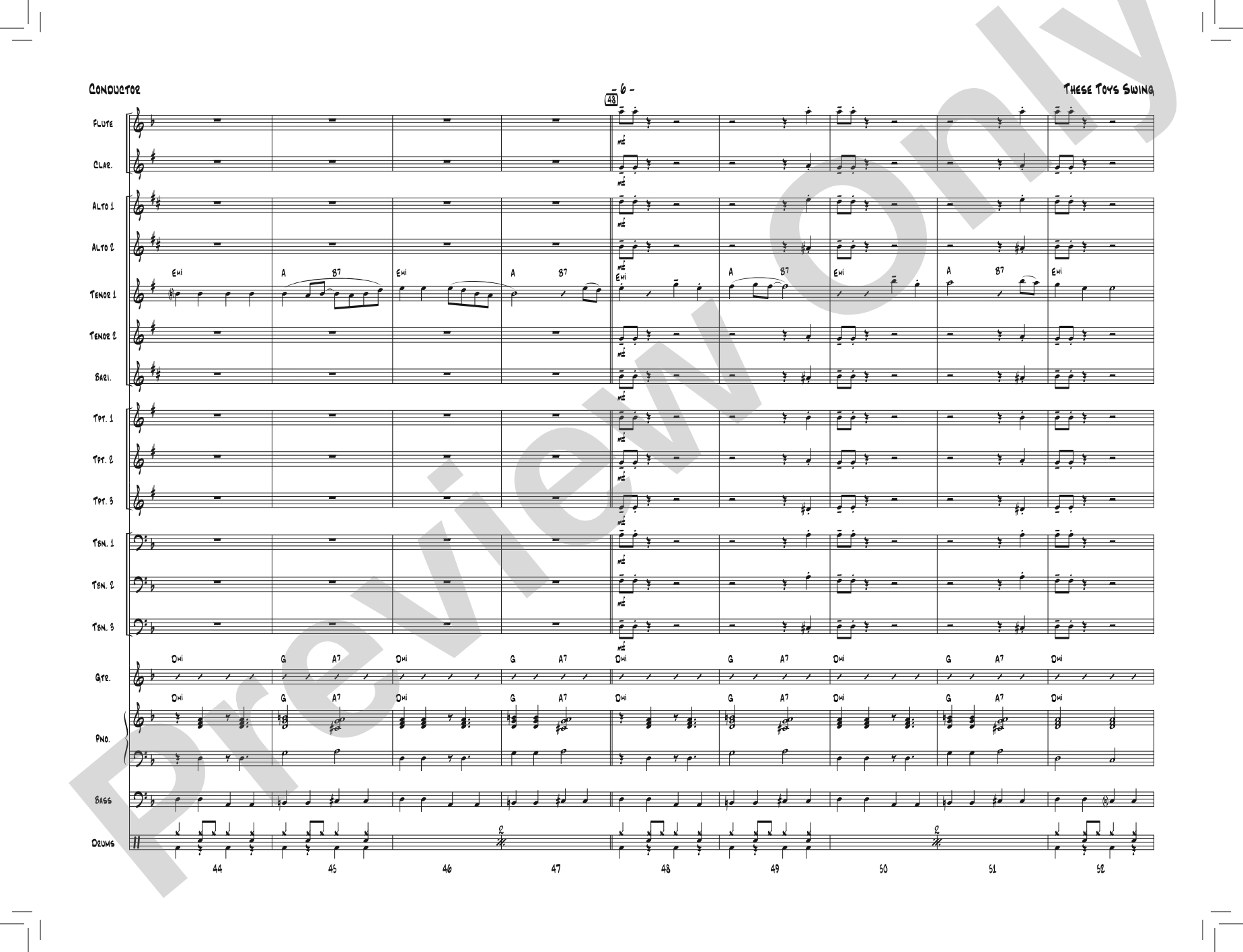 These Toys Swing: Jazz Ensemble Conductor Score & Parts
