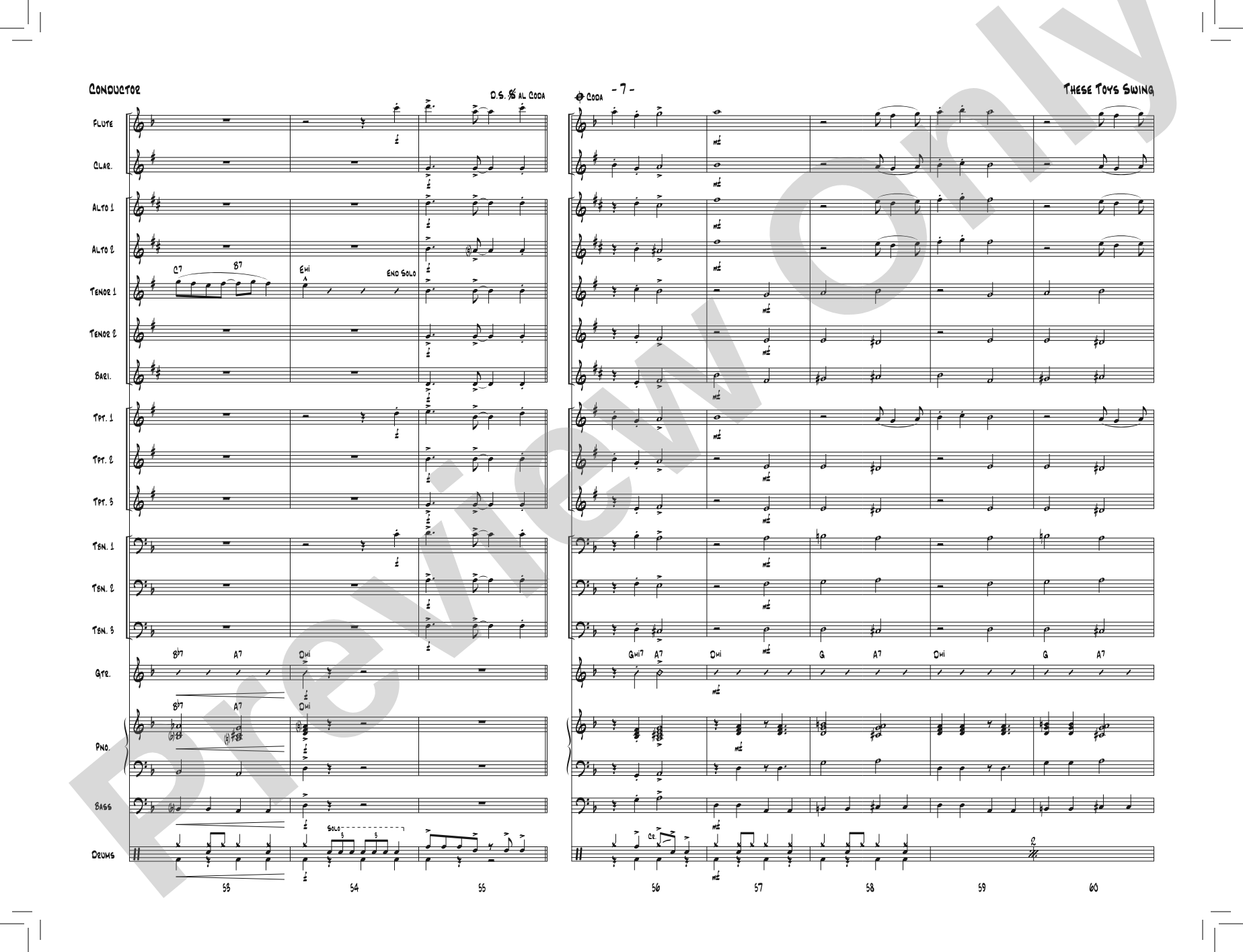 These Toys Swing: Jazz Ensemble Conductor Score & Parts