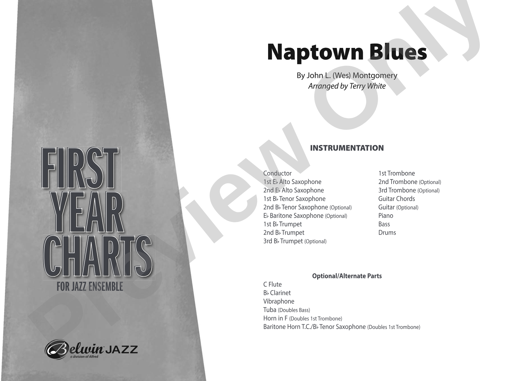 Naptown Blues: Jazz Ensemble Conductor Score & Parts