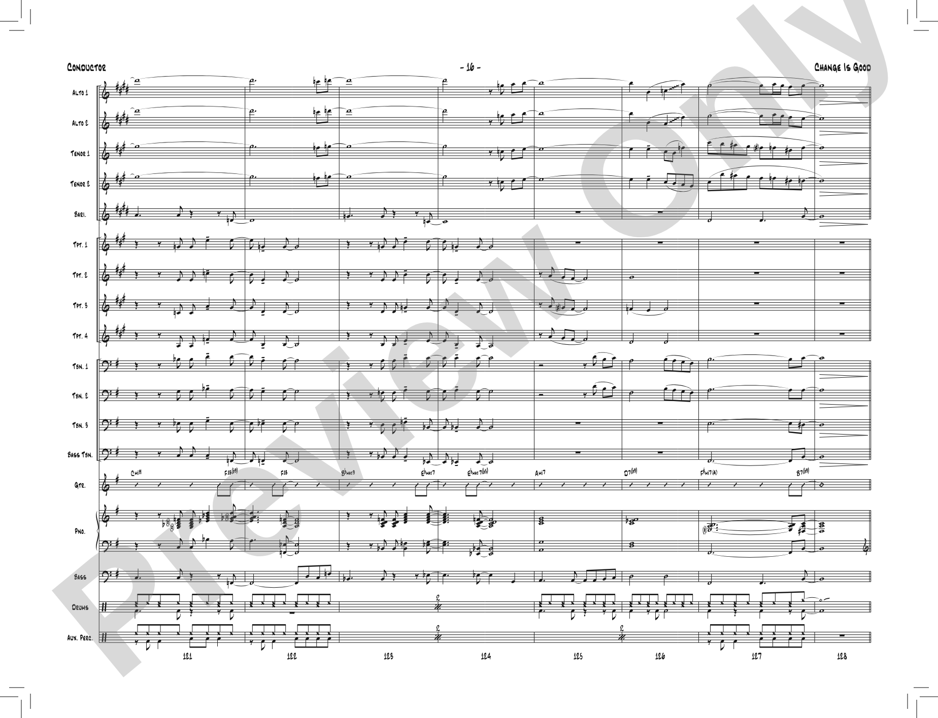 Change Is Good: Jazz Ensemble Conductor Score & Parts