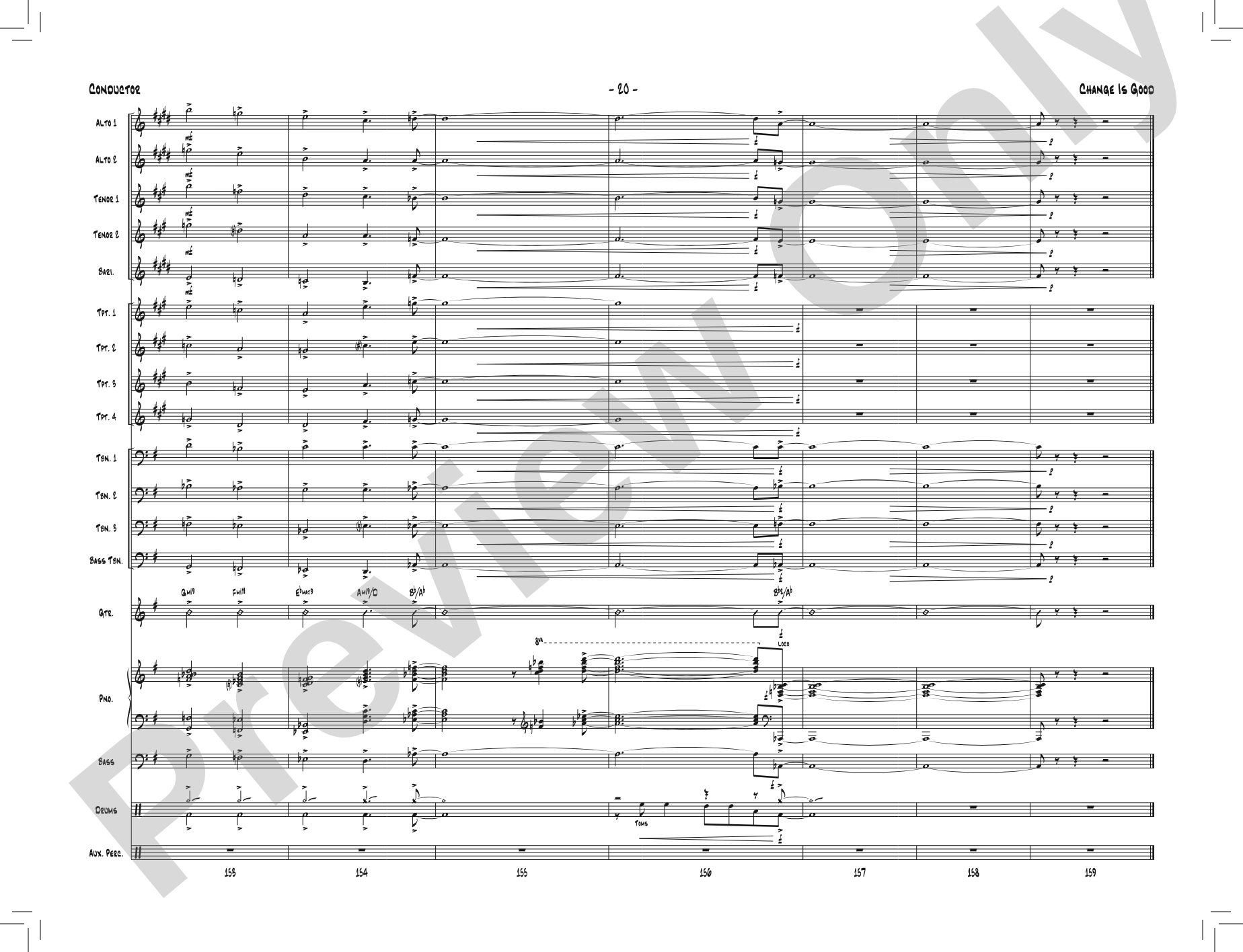 Change Is Good: Jazz Ensemble Conductor Score & Parts