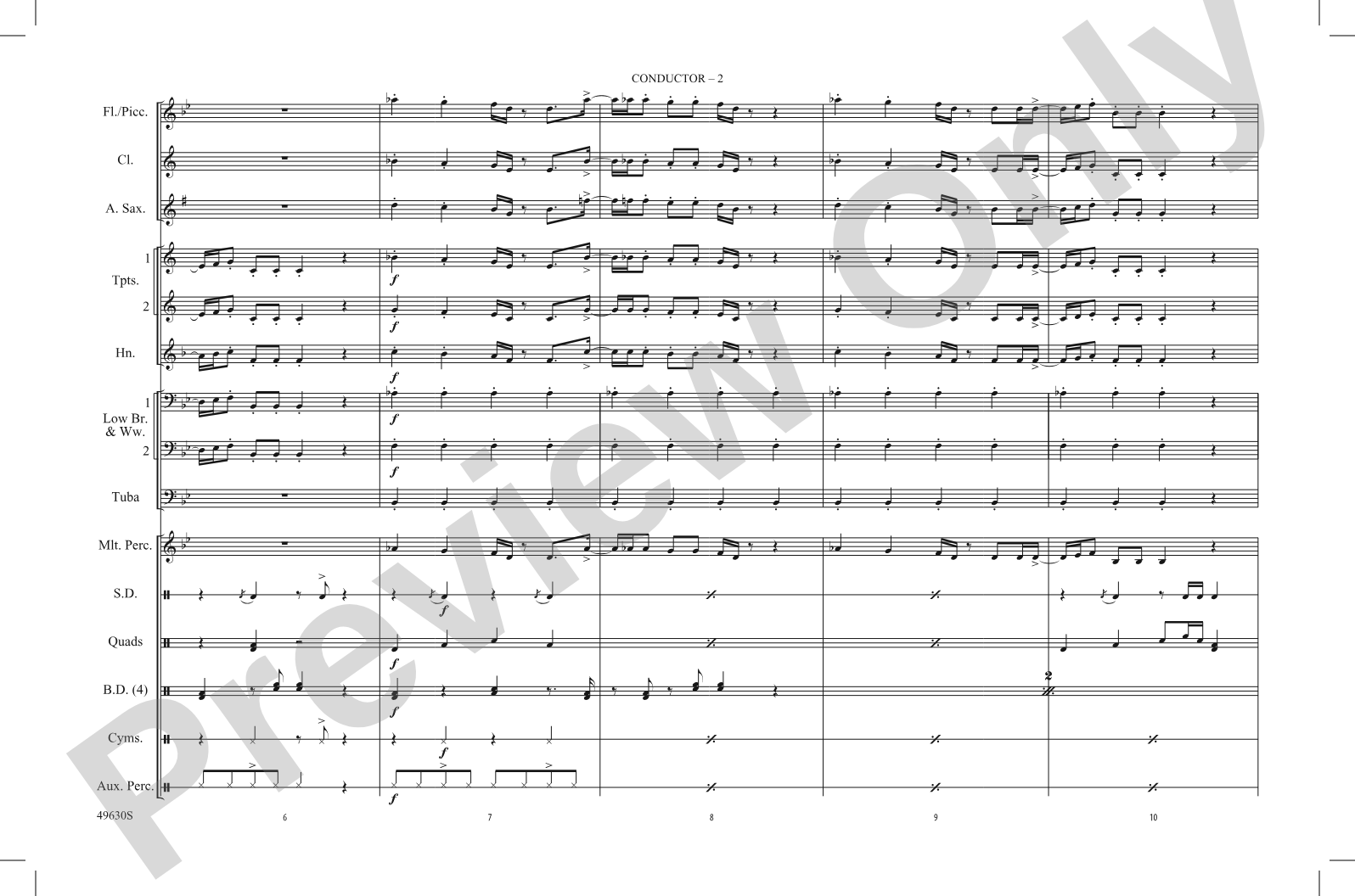 Butter: Marching Band Conductor Score & Parts