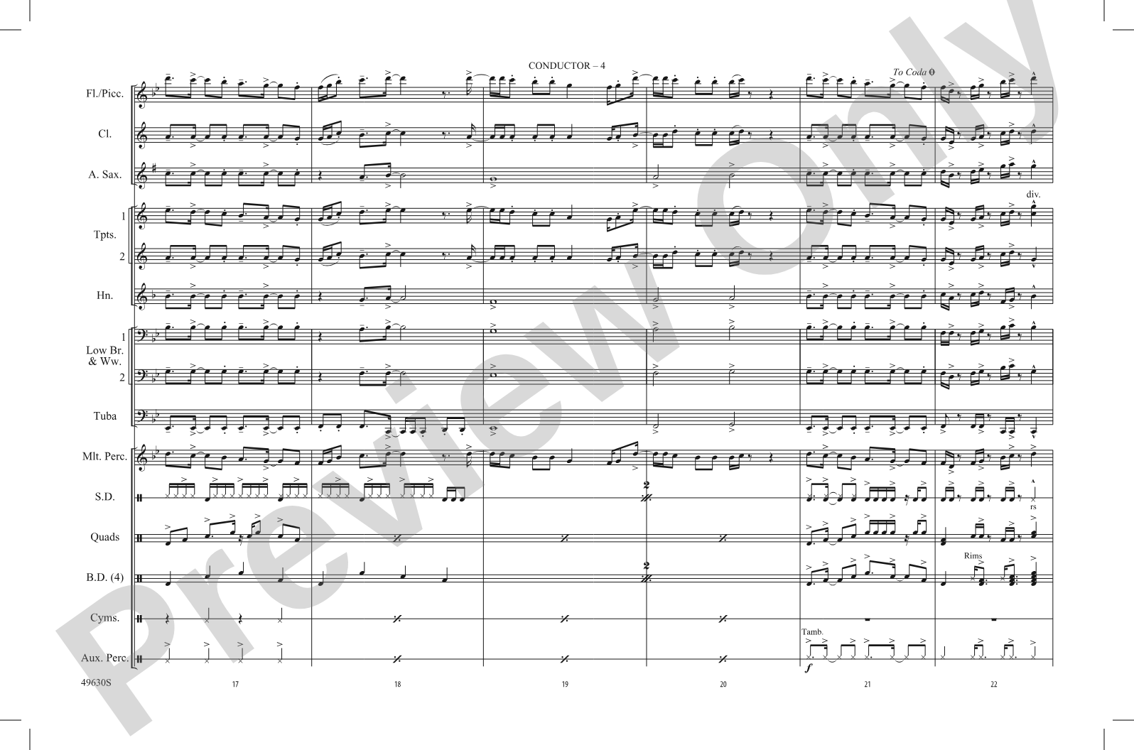 Butter: Marching Band Conductor Score & Parts