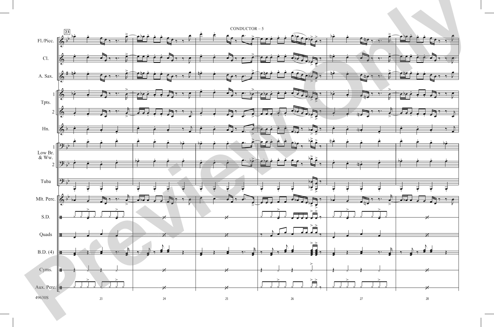 Butter: Marching Band Conductor Score & Parts