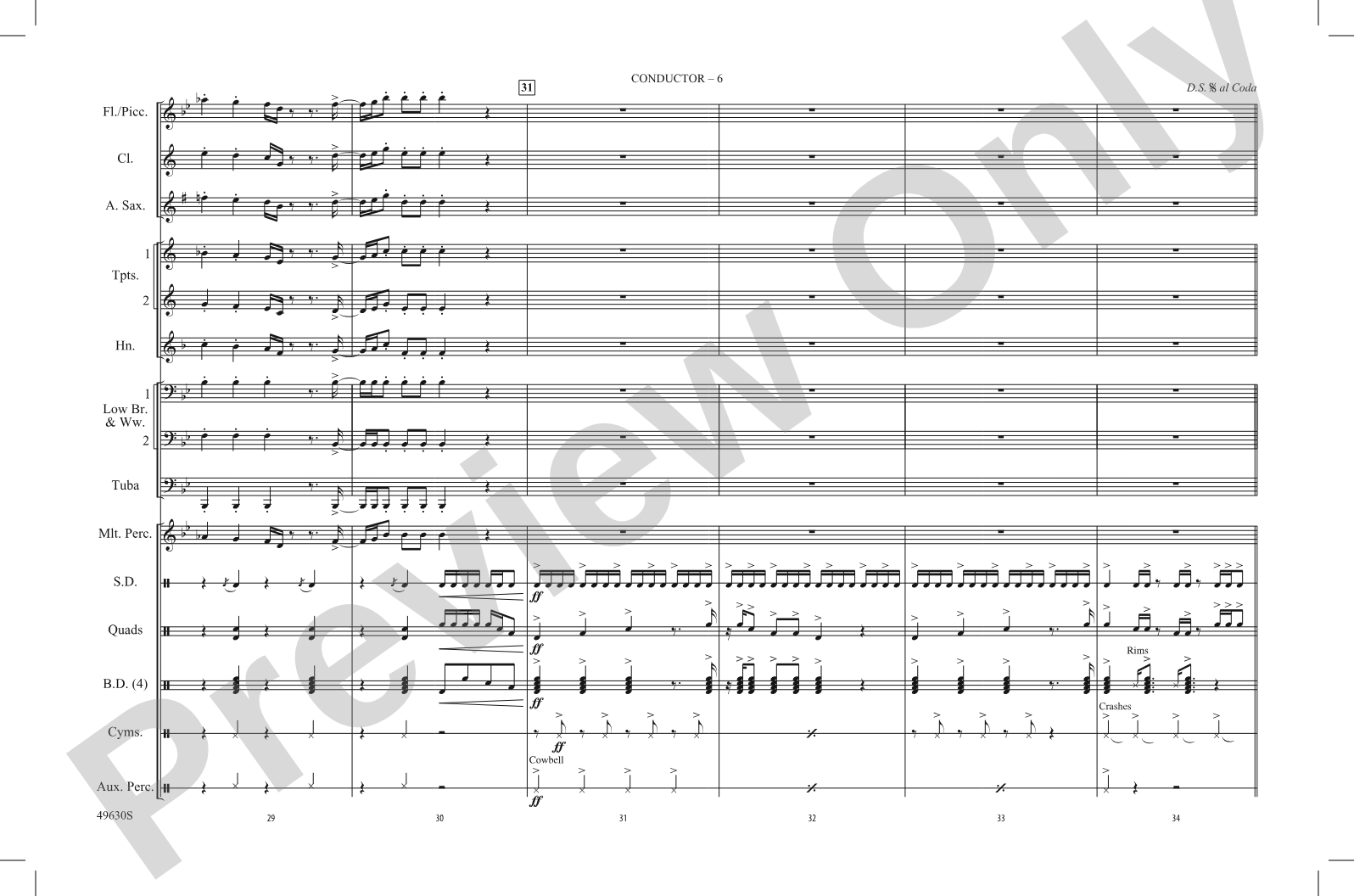 Butter: Marching Band Conductor Score & Parts