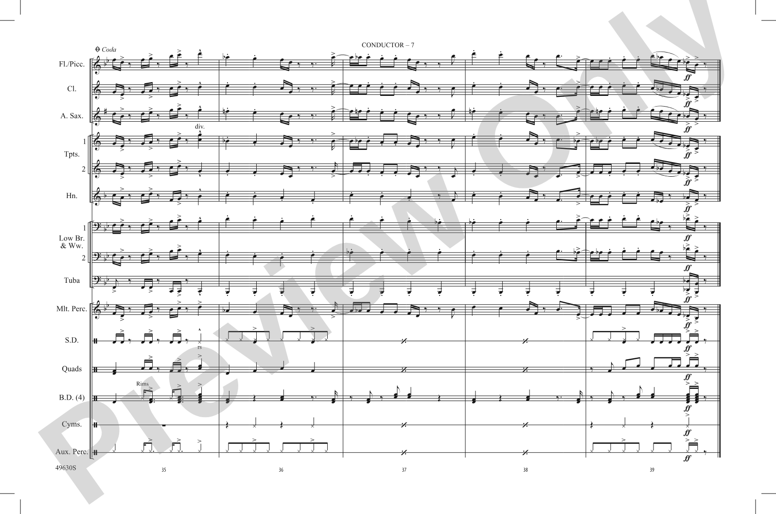 Butter: Marching Band Conductor Score & Parts
