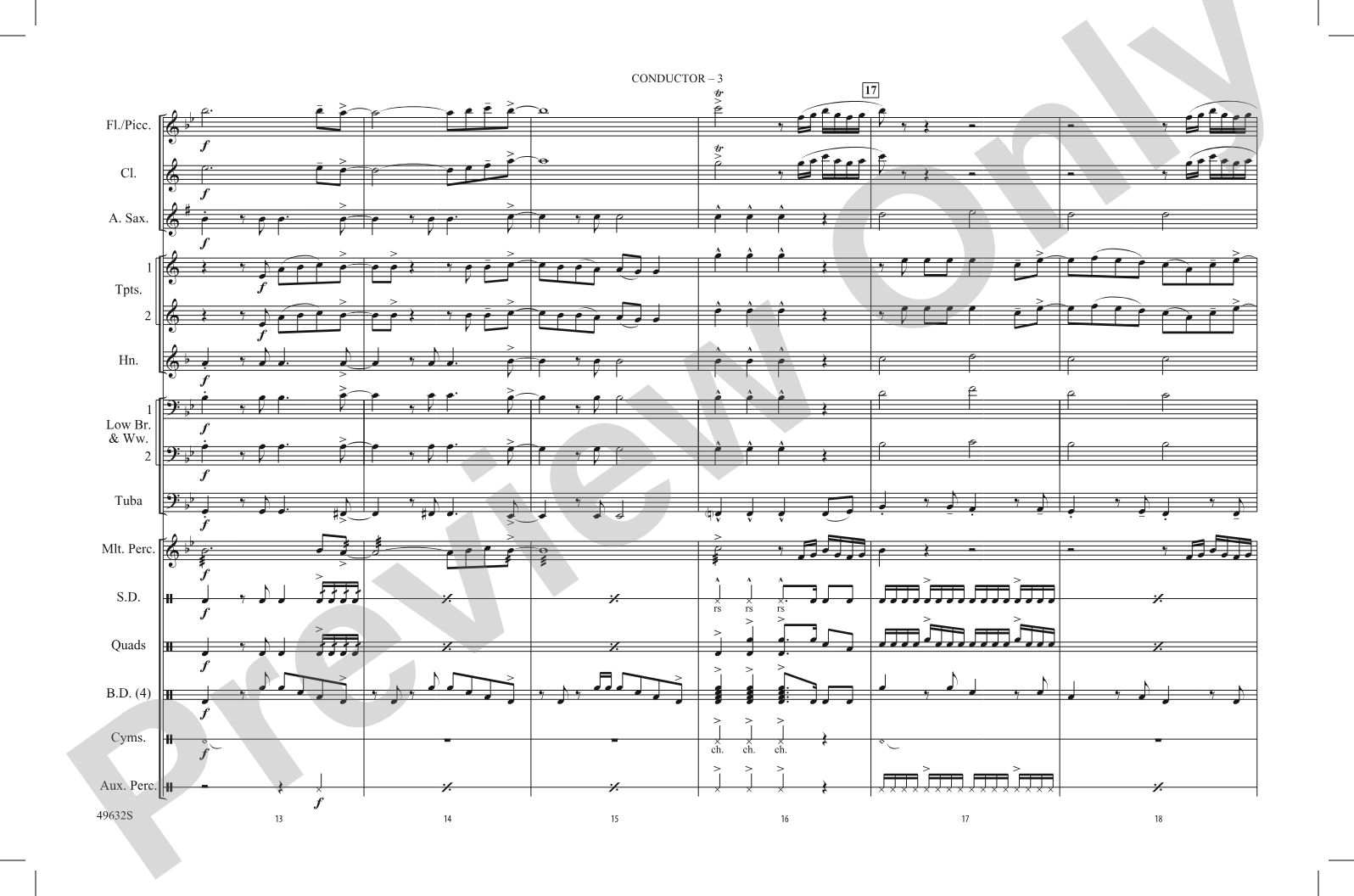 Permission to Dance: Marching Band Conductor Score & Parts